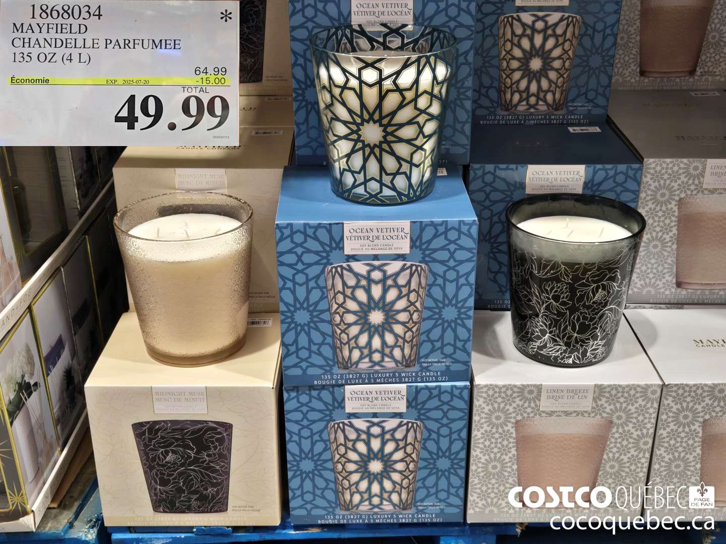 1868034 MAYFIELD CHANDELLE PARFUMEE 135 OZ (4 L)  ($15.00 INSTANT SAVINGS EXPIRES ON 2025-07-20) $49.99