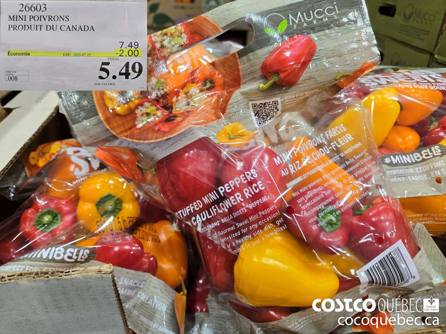 26603 MINI POIVRONS PRODUIT DU MEXIQUE ($2.00 INSTANT SAVINGS EXPIRES ON 2025-07-25) $5.49