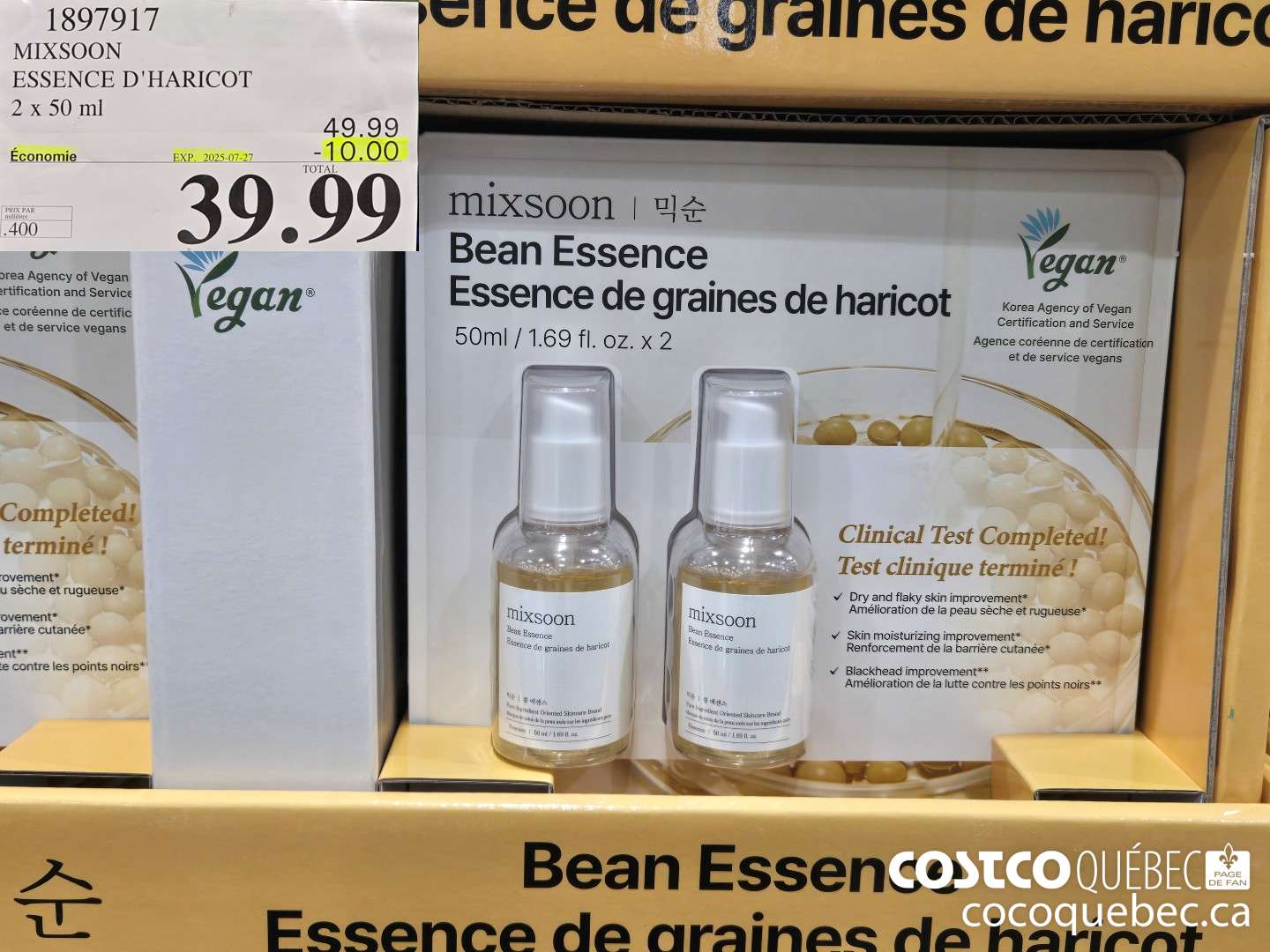 1897917 MIXSOON ESSENCE D'HARICOT  ($10.00 INSTANT SAVINGS EXPIRES ON 2025-07-27) $39.99