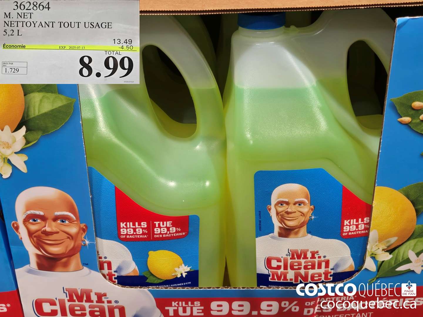 362864 M. NET TOUT USAGE ($4.50 INSTANT SAVINGS EXPIRES ON 2025-07-13) $8.99