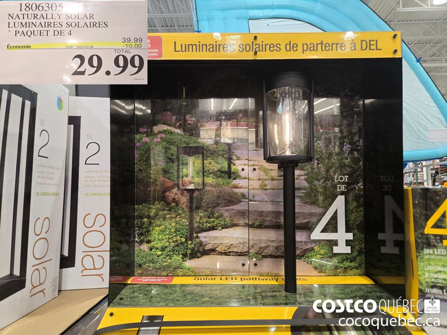 1806305 NATURALLY SOLAR LUMINAIRES SOLAIRES PAQUET DE 4  ($10.00 INSTANT SAVINGS EXPIRES ON 2025-07-06) $29.99