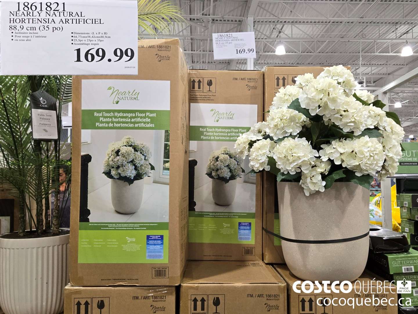 1861821 NEARLY NATURAL HORTENSIA ARTIFICIEL $169.99