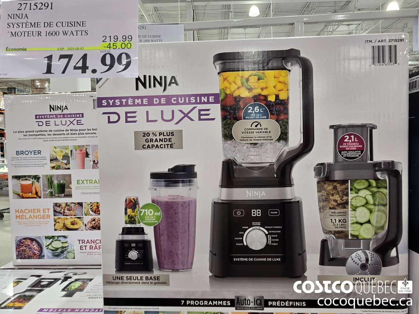 2715291 NINJA SYSTEME DE CUISINE  ($45.00 INSTANT SAVINGS EXPIRES ON 2025-08-03) $174.99