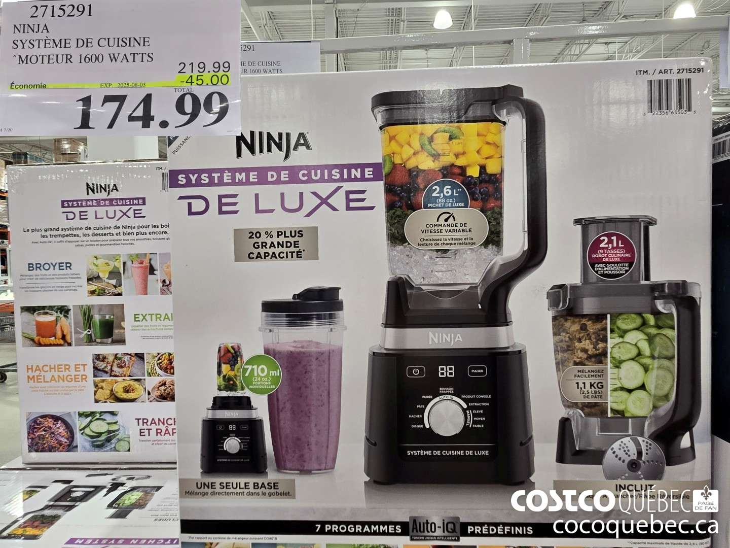 2715291 NINJA SYSTEME DE CUISINE  ($45.00 INSTANT SAVINGS EXPIRES ON 2025-08-03) $174.99