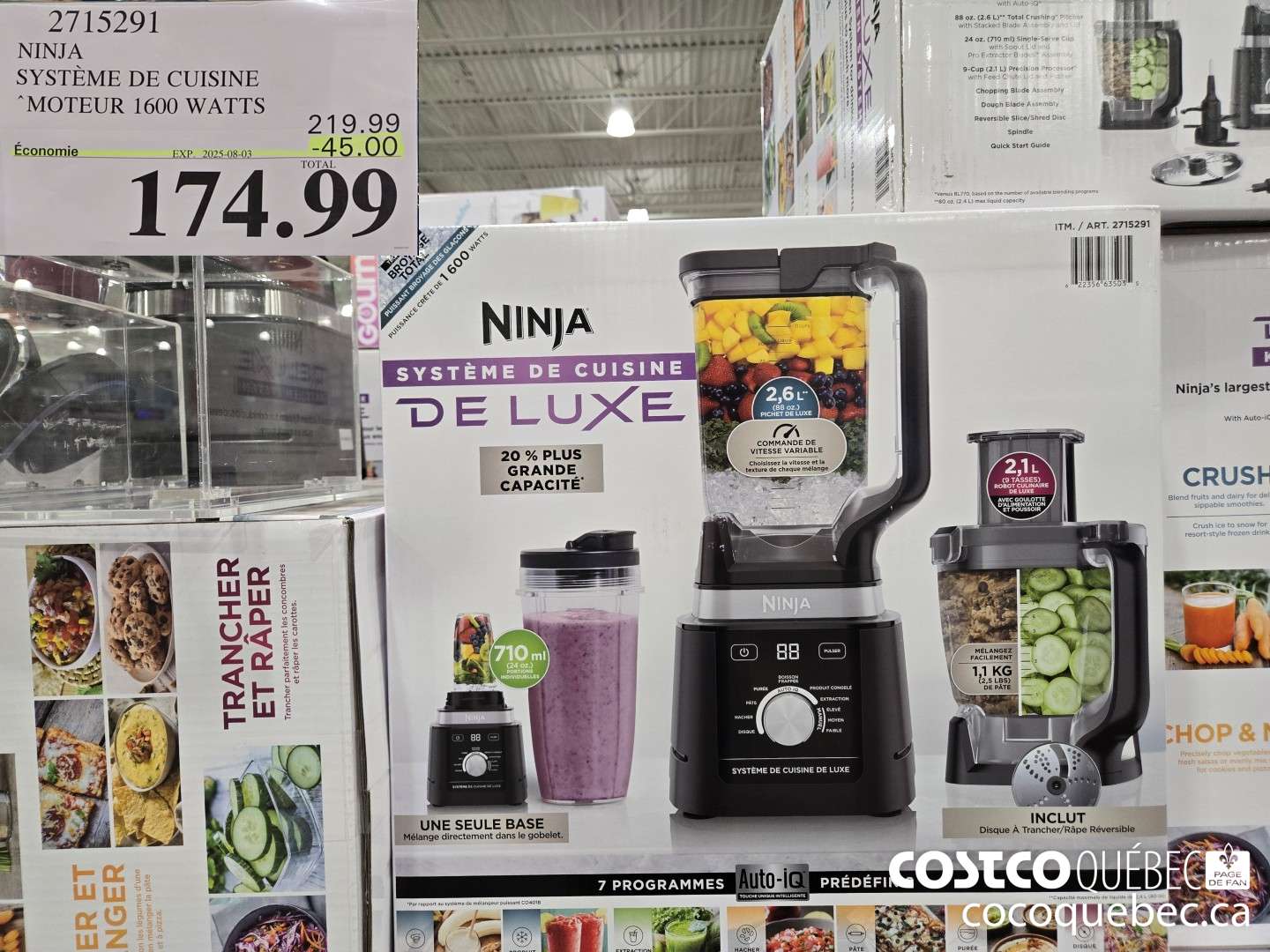 2715291 NINJA SYSTEME DE CUISINE  ($45.00 INSTANT SAVINGS EXPIRES ON 2025-08-03) $174.99