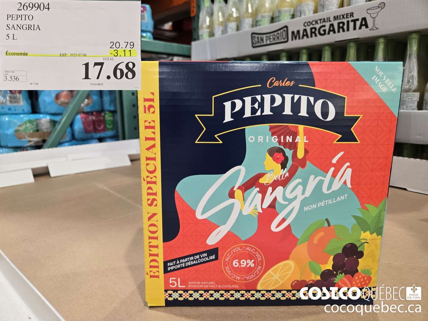 269904 PEPITO SANGRIA BOISSON ALCOOLISEE ($3.11 INSTANT SAVINGS EXPIRES ON 2025-07-06) $17.68