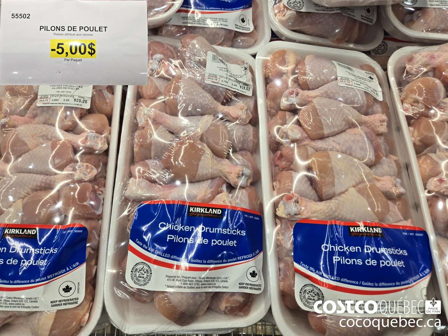 55502 PILONS DE POULET Par Paquet  ($5.00 INSTANT SAVINGS)