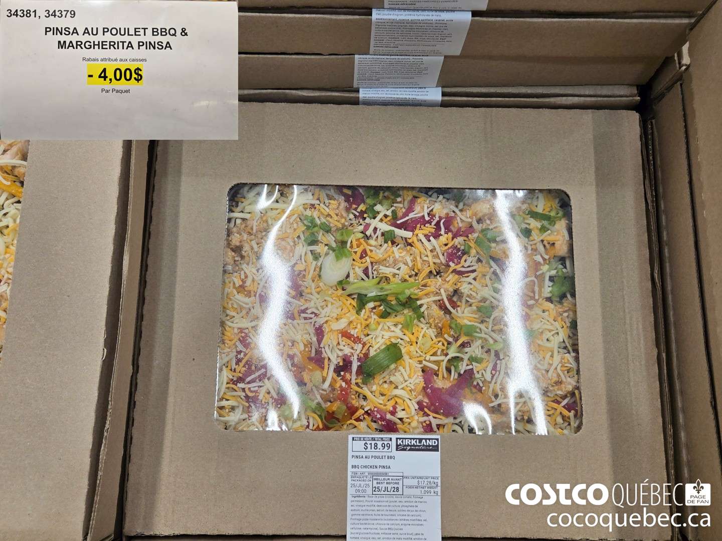 34381 PINSA AU POULET BBQ  ($4.00 INSTANT SAVINGS)