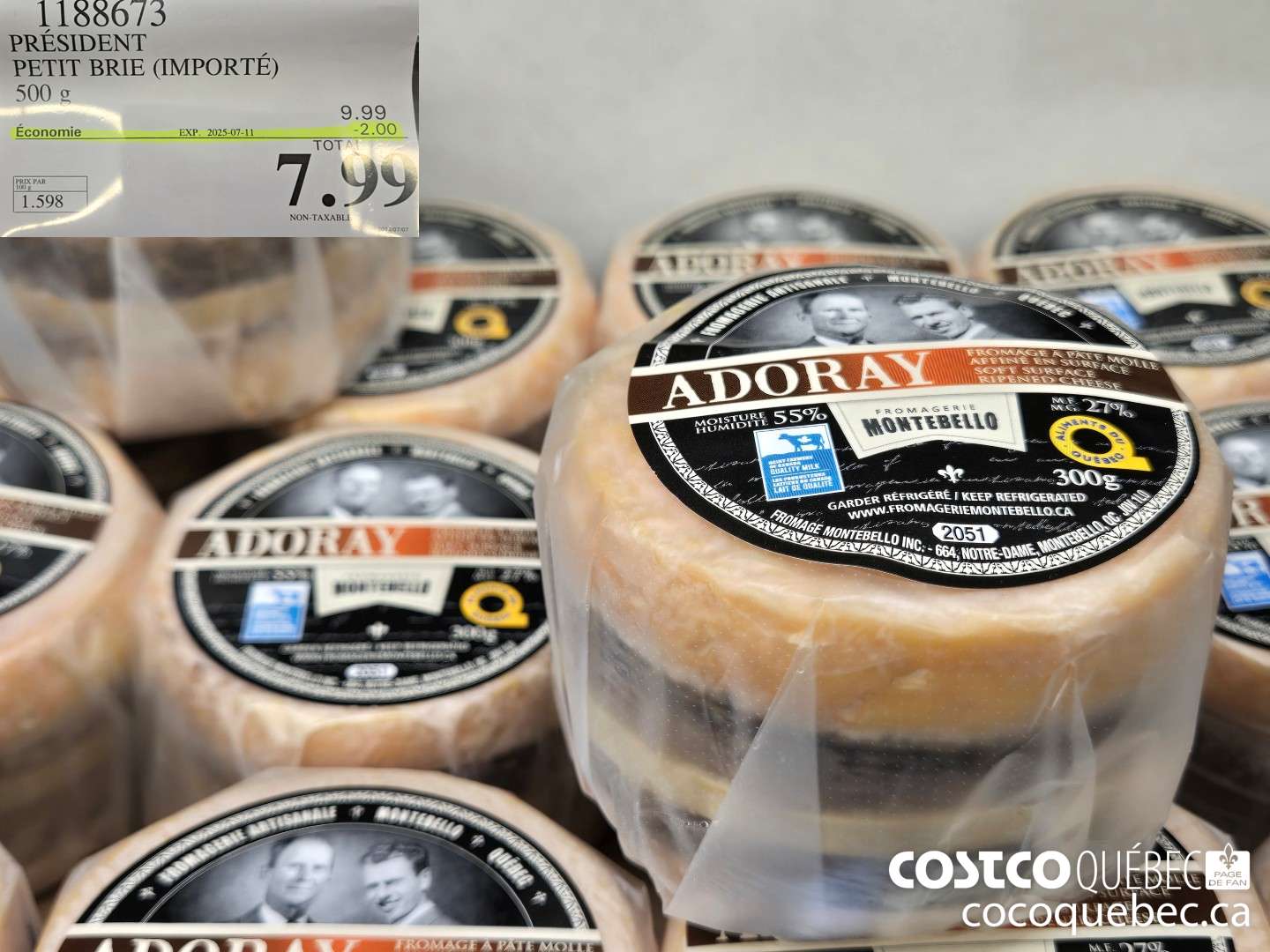 1188673 PRESIDENT PETIT BRIE IMPORTE SOO ¢  ($2.00 INSTANT SAVINGS EXPIRES ON 2025-07-11) $7.99