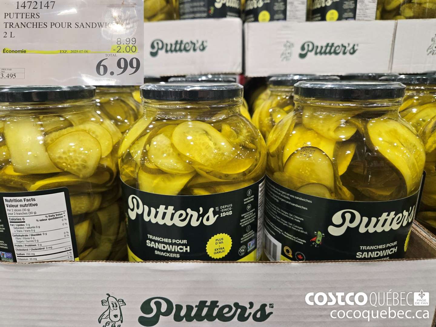 1472147 PUTTERS TRANCHES POUR SANDWICH  ($2.00 INSTANT SAVINGS EXPIRES ON 2025-07-06) $6.99