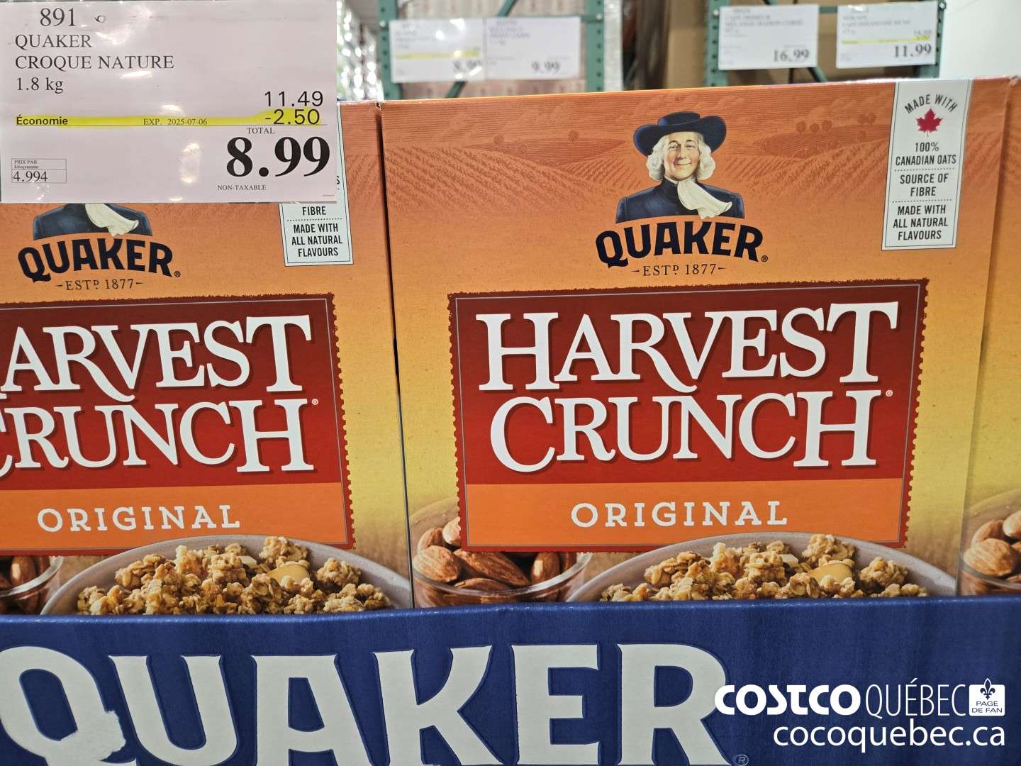 891 QUAKER CROQUE NATURE  ($2.50 INSTANT SAVINGS EXPIRES ON 2025-07-06) $8.99