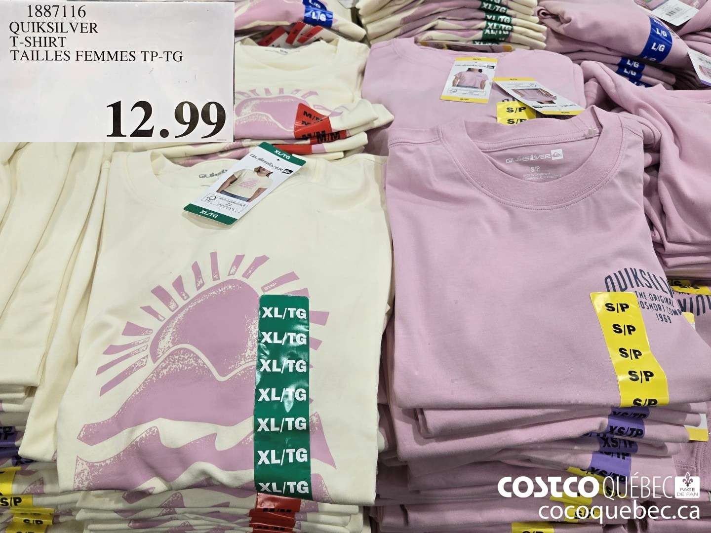 1887116 QUIKSILVER T-SHIRT TAILLES FEMMES TP-TG  $12.99