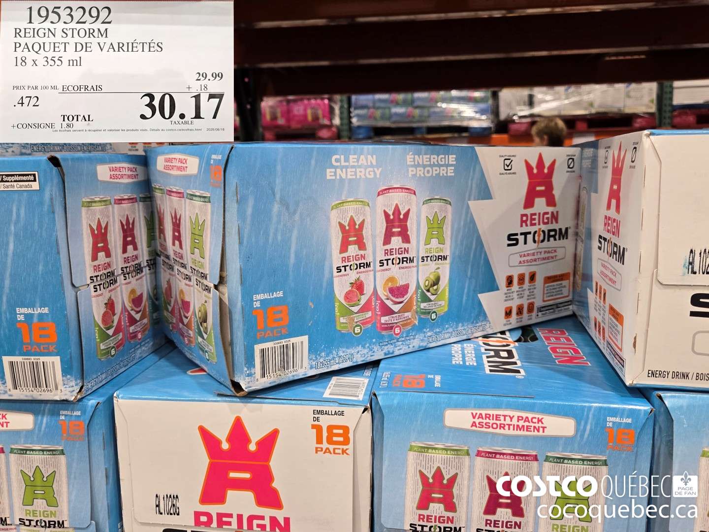 1953292 REIGN STORM PAQUET DE VARIETES 18 x 355 ml  $30.17