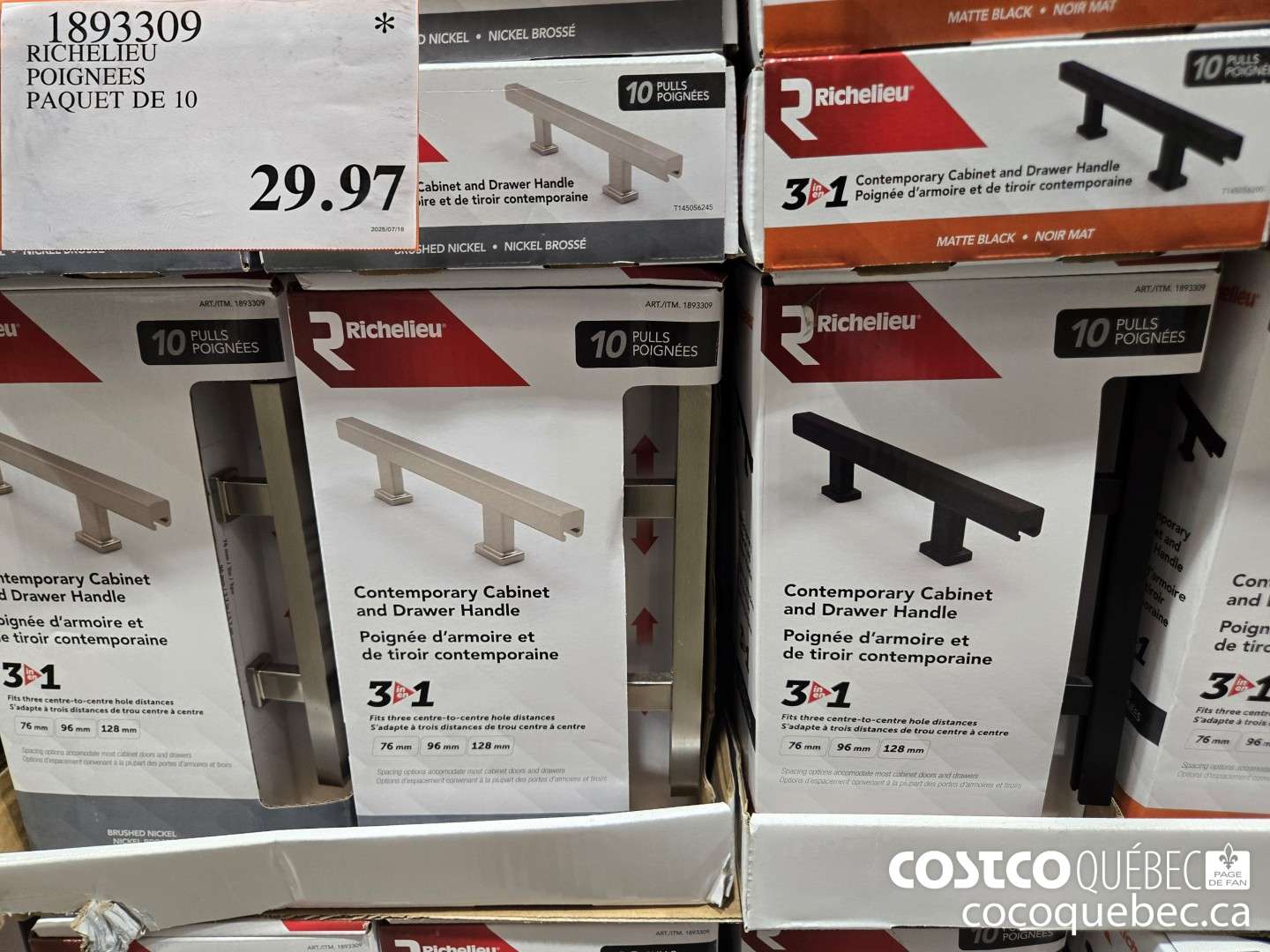 1893309 RICHELIEU POIGNEES PAQUET DE 10  $29.97