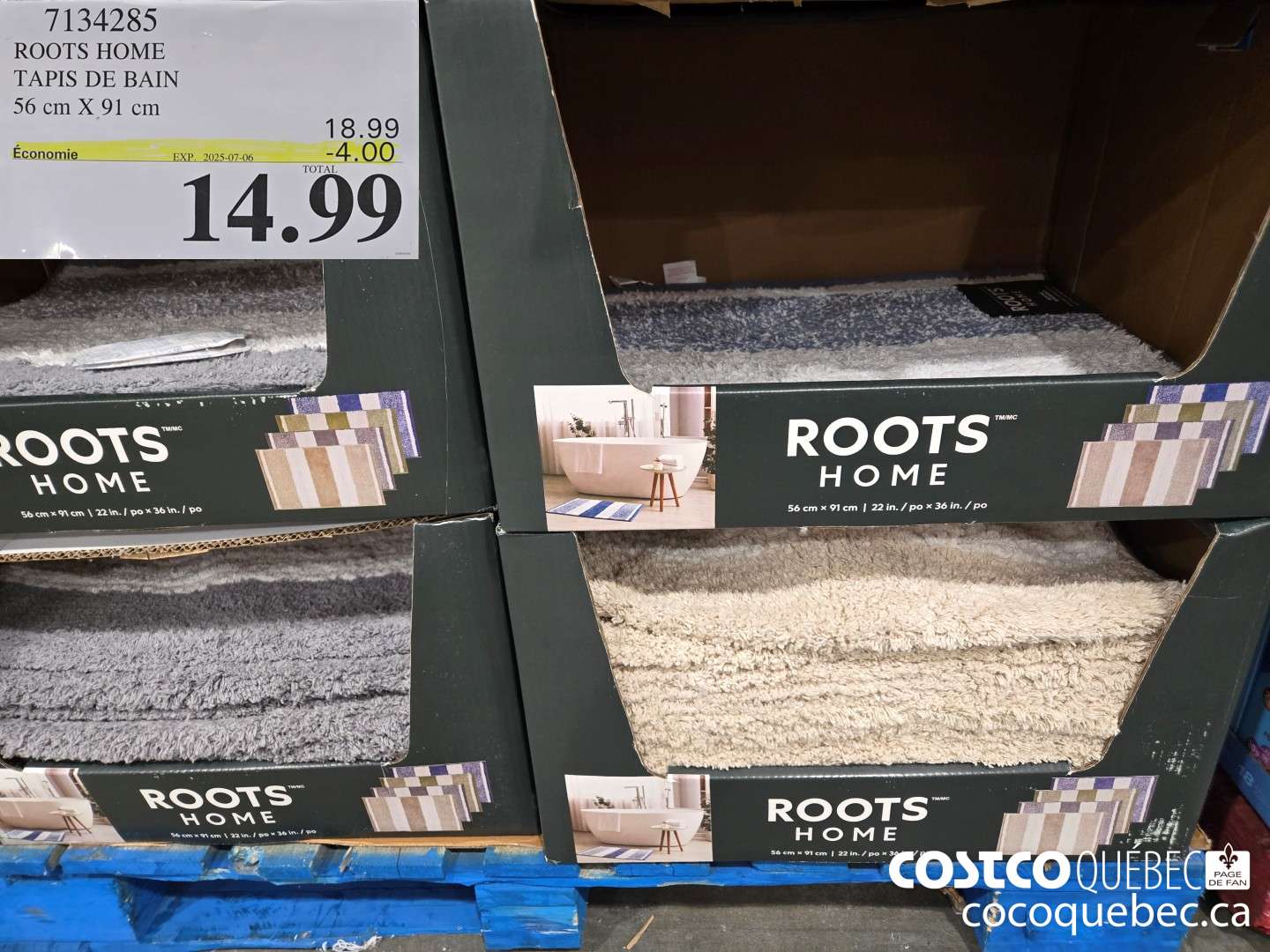 7134285 ROOTS HOME TAPIS DE BAIN  ($4.00 INSTANT SAVINGS EXPIRES ON 2025-07-06) $14.99