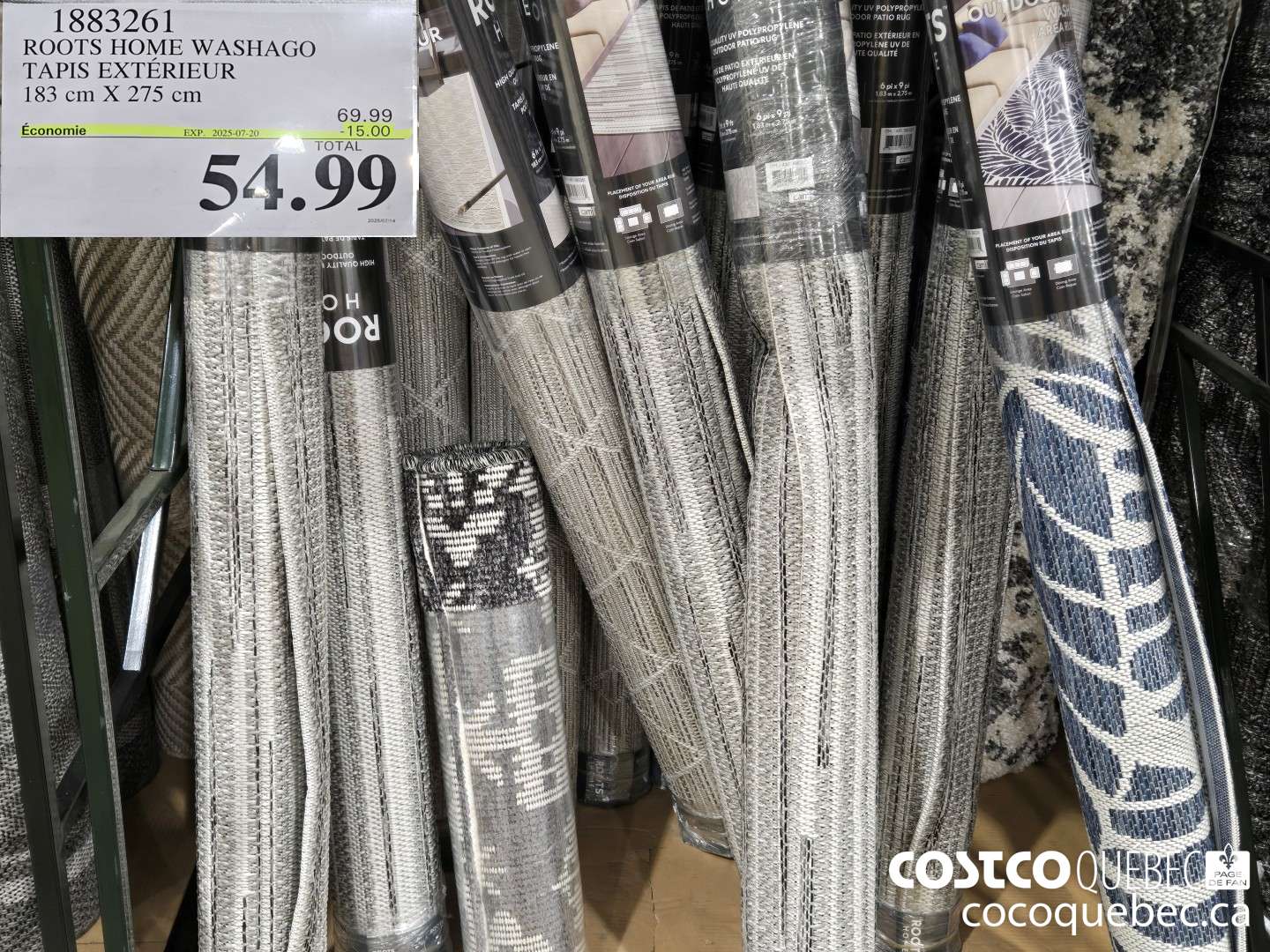 1883261 ROOTS HOME WASIAGO TAPIS EXTERIEUR  $54.99