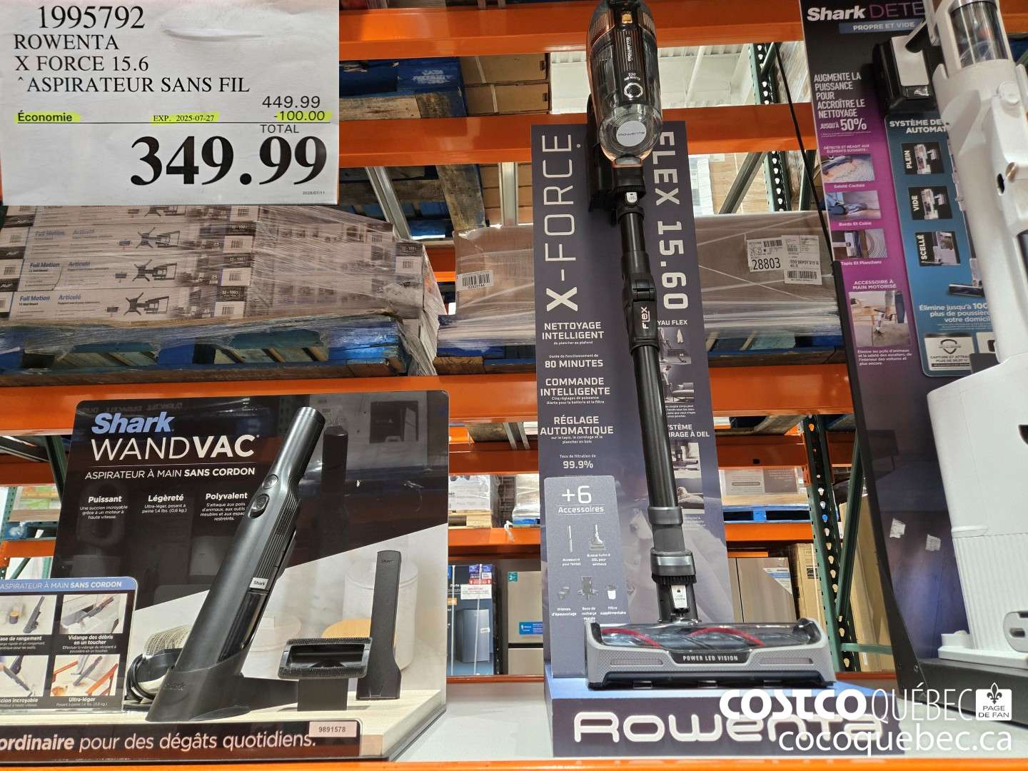 1995792 ROWENTA X FORCE 15.6 “ASPIRATEUR SANS FIL  ($100.00 INSTANT SAVINGS EXPIRES ON 2025-07-27) $349.99