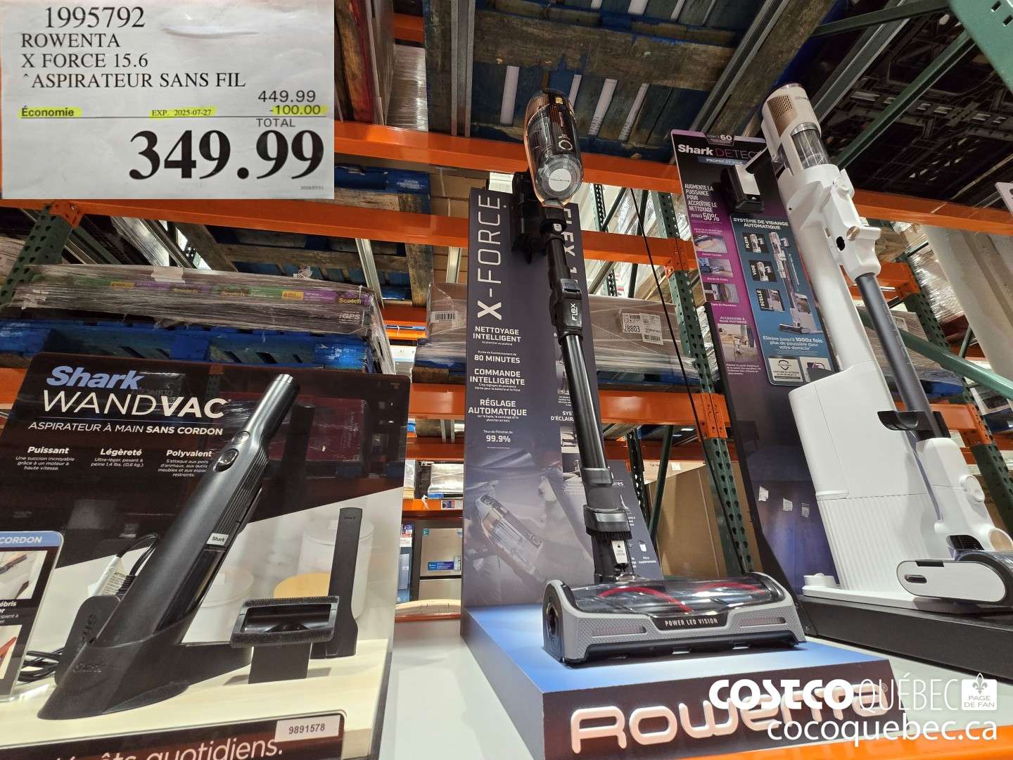 1995792 ROWENTA X FORCE 15.6 “ASPIRATEUR SANS FIL  ($100.00 INSTANT SAVINGS EXPIRES ON 2025-07-27) $349.99