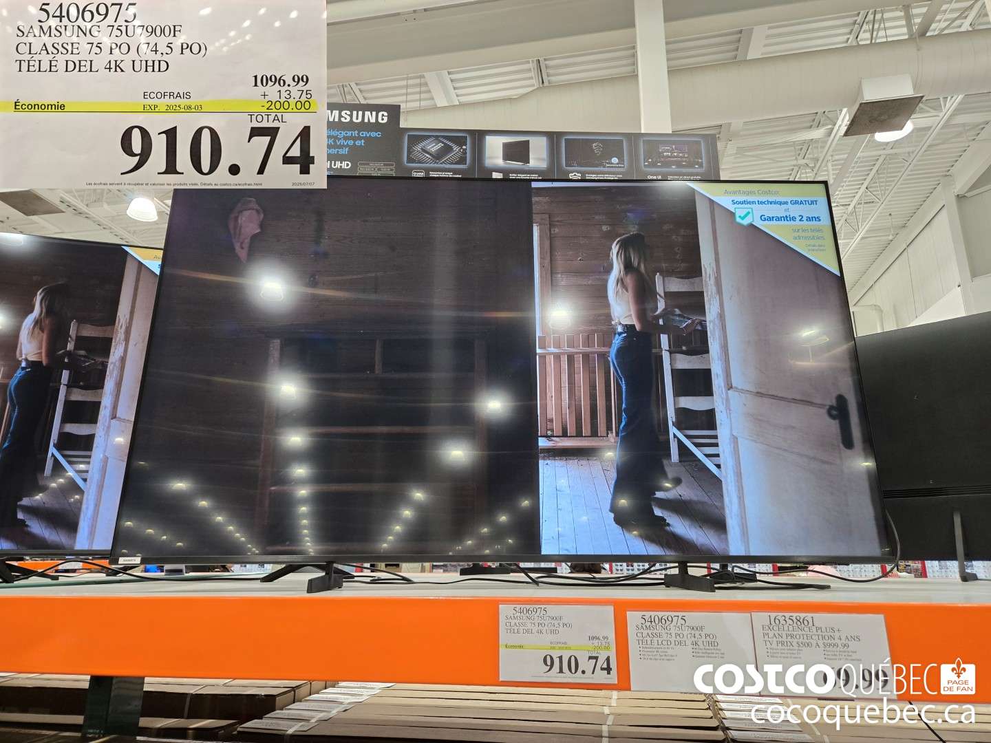 5406975 SAMSUNG 75U7900F CLASSE 75 PO (74,5 PO)  ($200.00 INSTANT SAVINGS EXPIRES ON 2025-08-03) $910.74