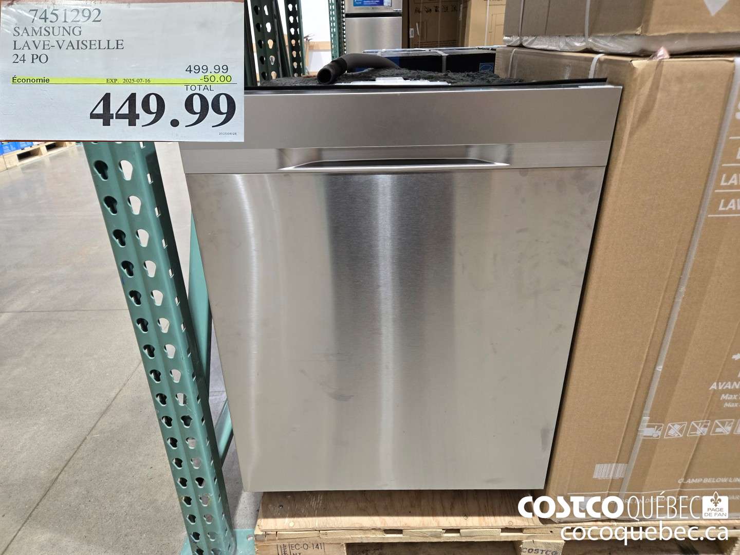 7451292 SAMSUNG LAVE-VAISELLE  ($50.00 INSTANT SAVINGS EXPIRES ON 2025-07-16) $449.99