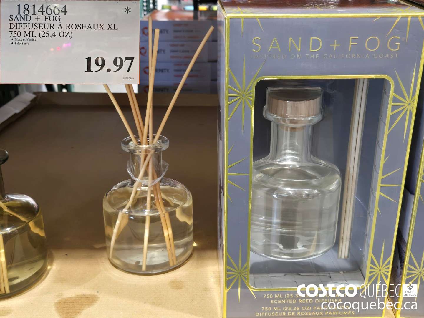 1814664 SAND + FOG DIFFUSEUR A ROSEAUX XL 150 ML (25,4 oe)  $19.97