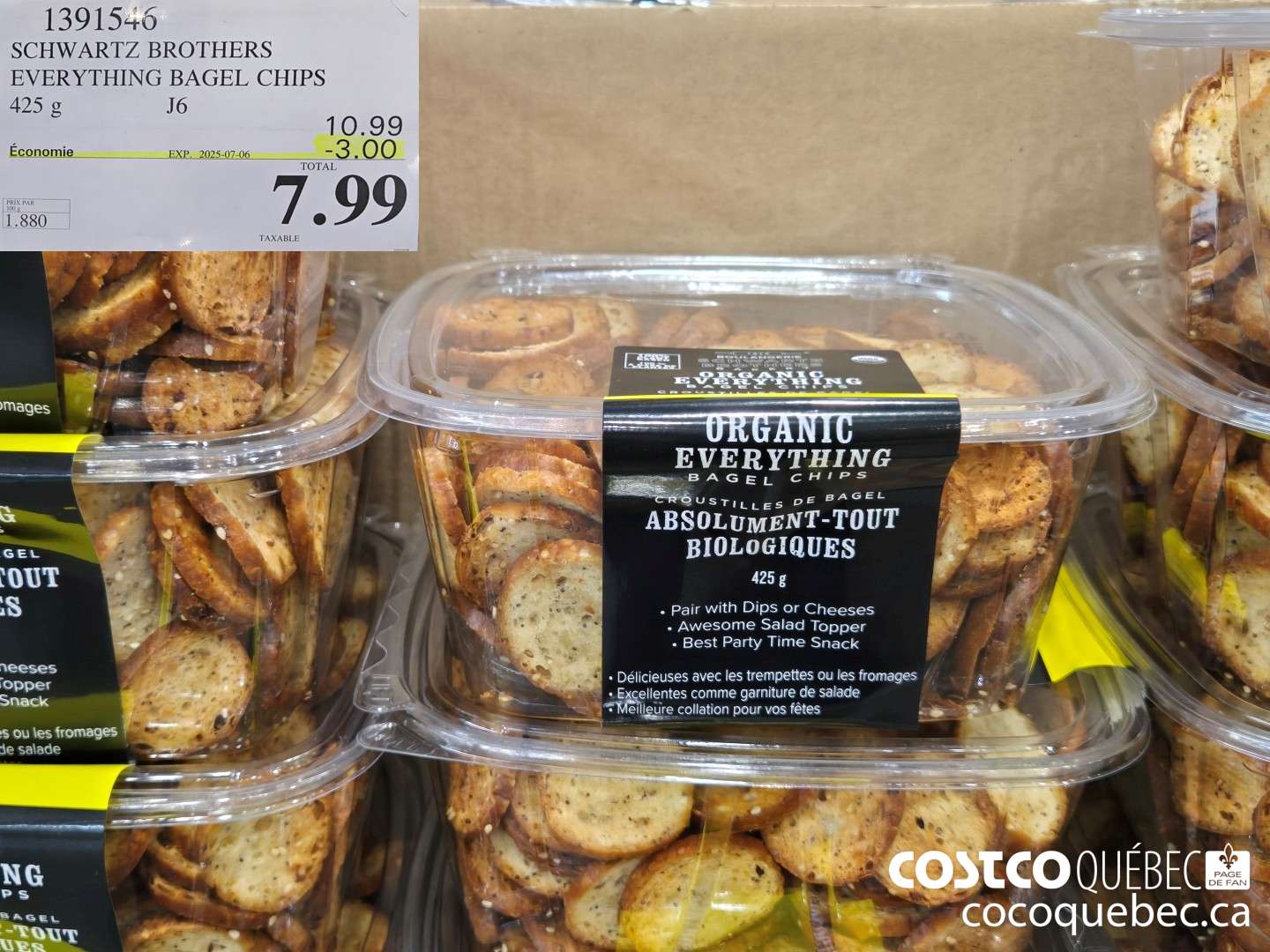 1391546 SCHWARTZ BROTHERS EVERYTHING BAGEL CHIPS  ($3.00 INSTANT SAVINGS EXPIRES ON 2025-07-06) $7.99