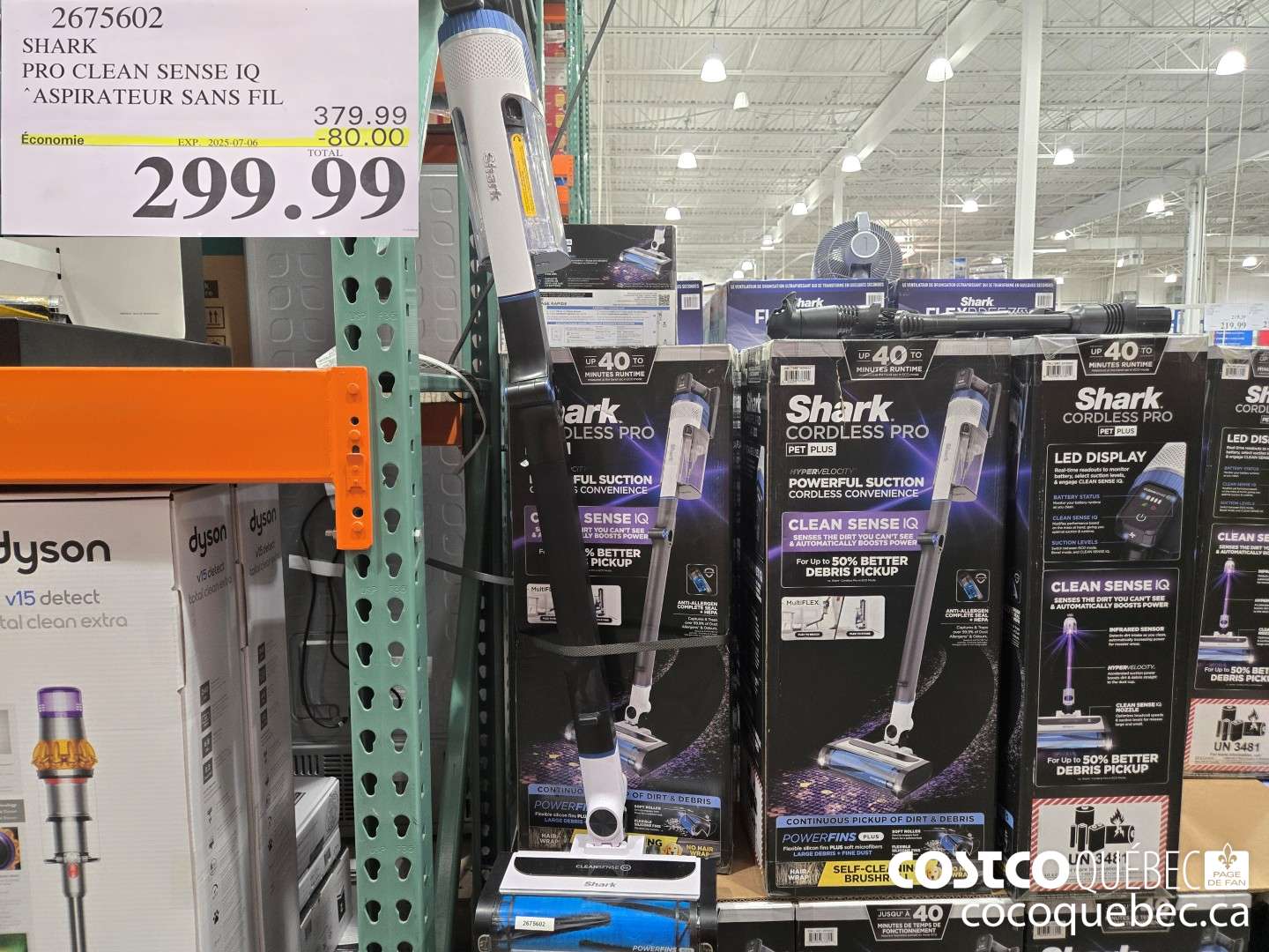 2675602 SHARK PRO CLEAN SENSE IQ ASPIRATEUR SANS FIL  ($80.00 INSTANT SAVINGS EXPIRES ON 2025-07-06) $299.99