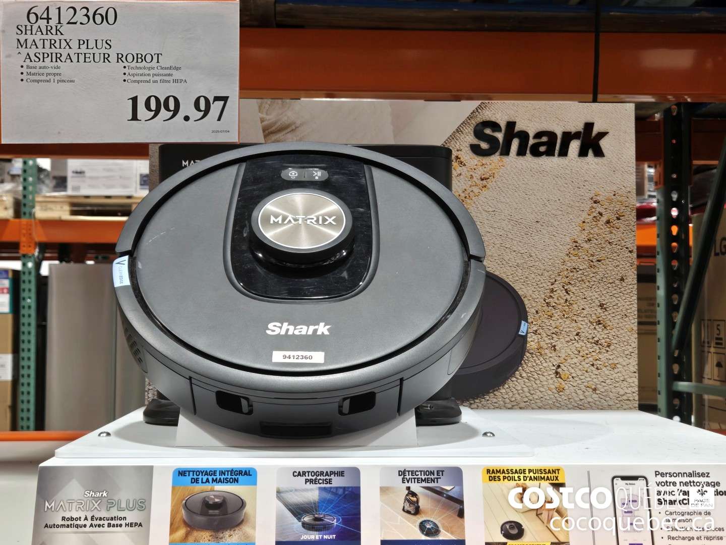 6412360 SHARK MATRIX PLUS ASPIRATEUR ROBOT  $199.97