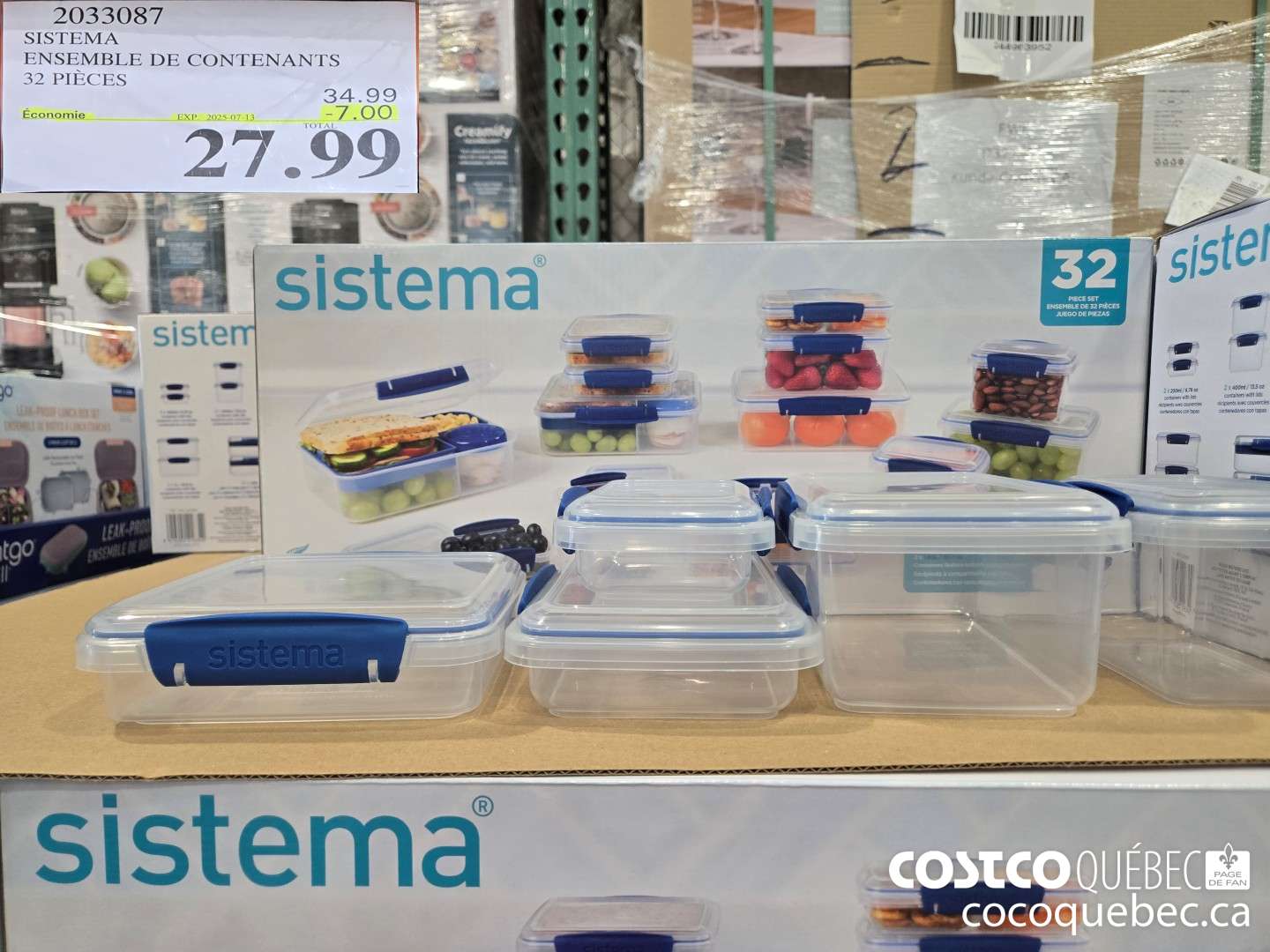 2033087 SISTEMA ENSEMBLE DE CONTENANTS 32 PIECES  ($7.00 INSTANT SAVINGS EXPIRES ON 2025-07-13) $27.99