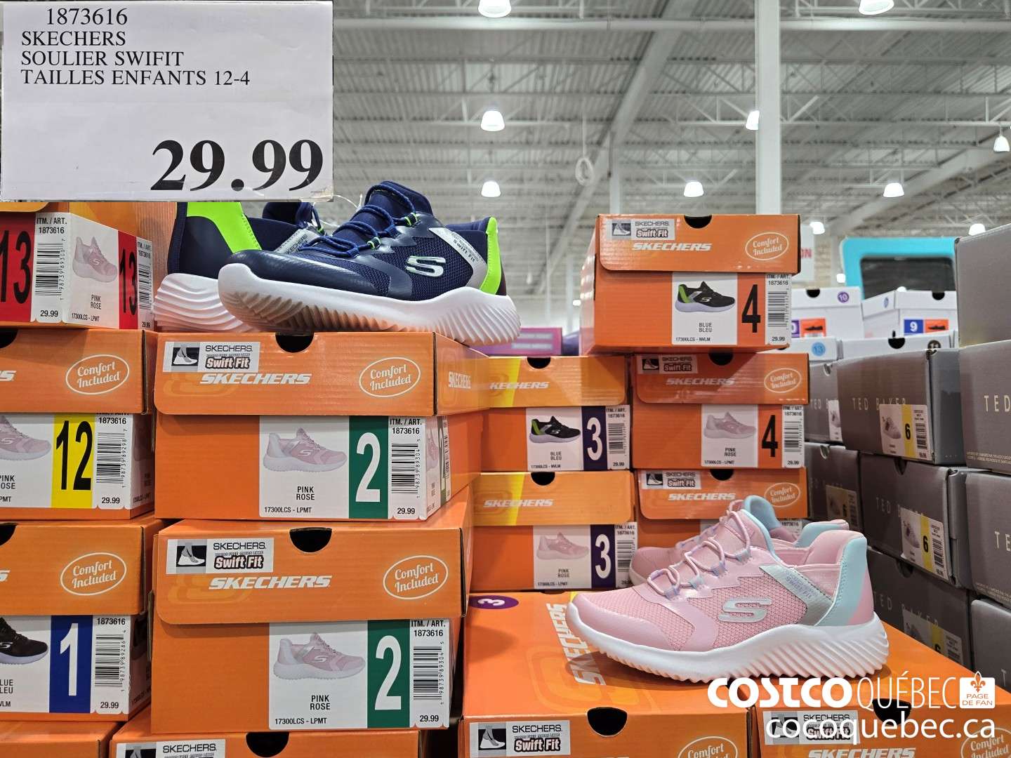 1873616 SKECHERS SOULIER SWIFIT TAILLES ENFANTS 12-4  $29.99