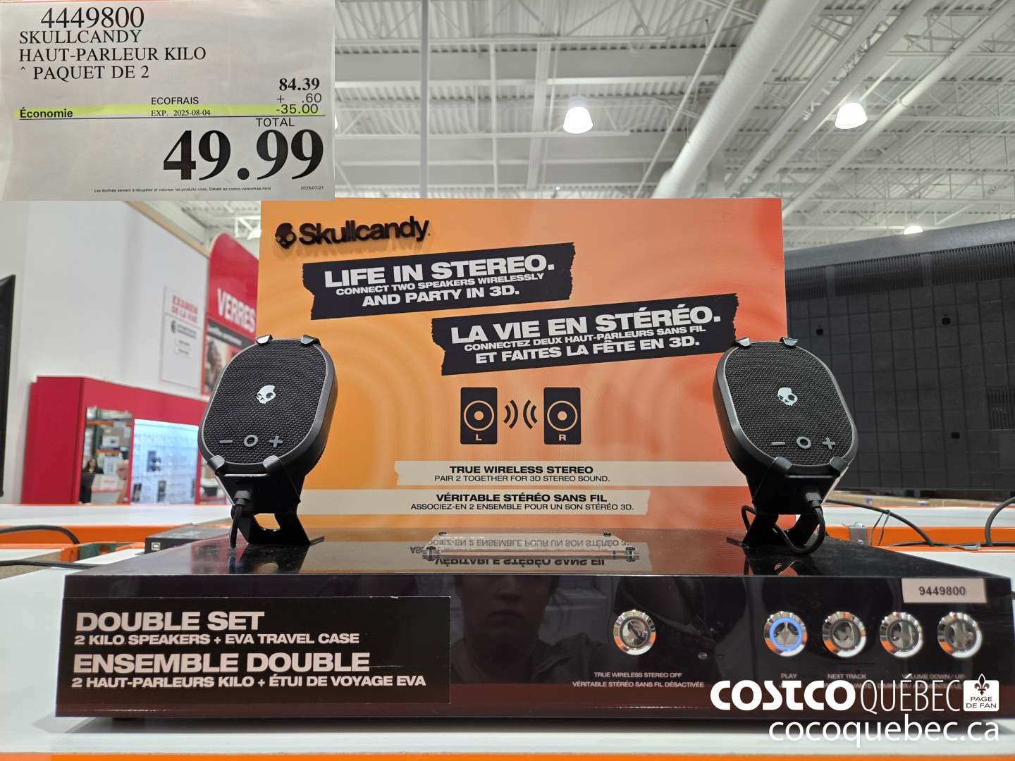 4449800 SKULLCANDY HAUT-PARLEUR KILO PAQUET DE 2  ($35.00 INSTANT SAVINGS EXPIRES ON 2025-08-03) $49.99