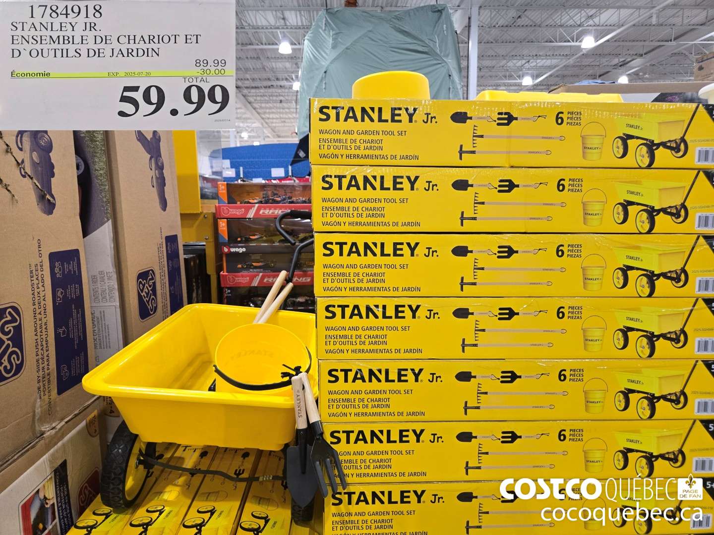 1784918 STANLEY JR. ENSEMBLE DE CHARIOT ET D'OUTILS DE JARDIN  ($30.00 INSTANT SAVINGS EXPIRES ON 2025-07-20) $59.99