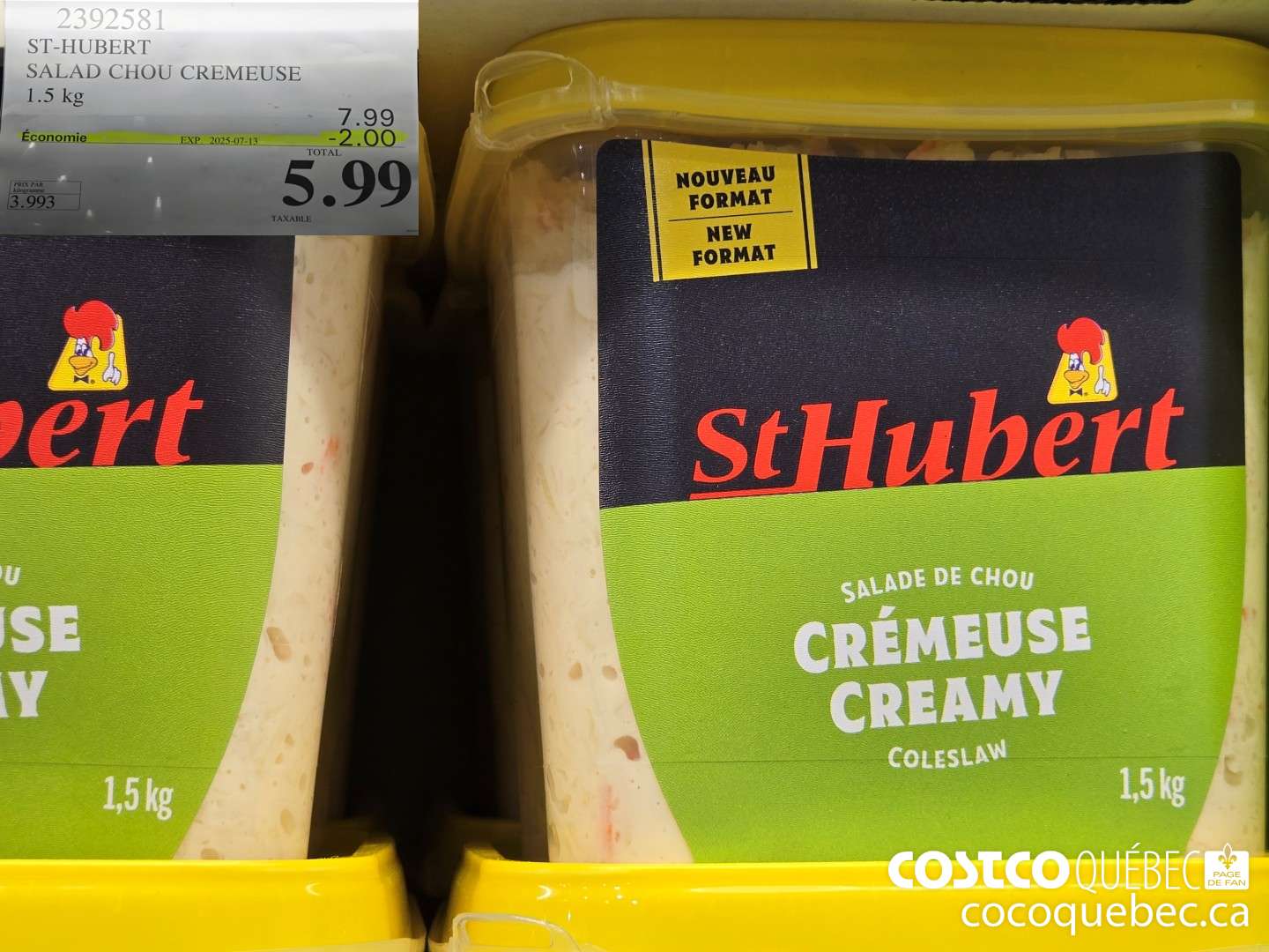 2392581 ST-HUBERT SALAD CHOU CREMEUSE  ($2.00 INSTANT SAVINGS EXPIRES ON 2025-07-13) $5.99
