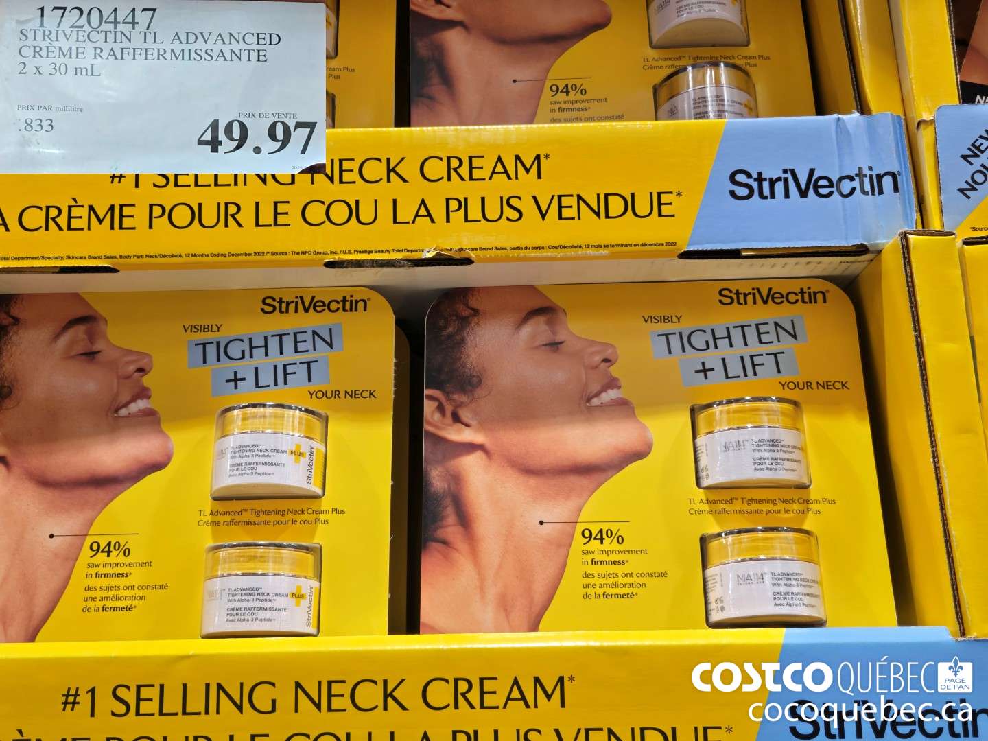 1720447 STRIVECTIN TL ADVANCED CREME RAFFERMISSANTE 2X 30 mL  $49.97