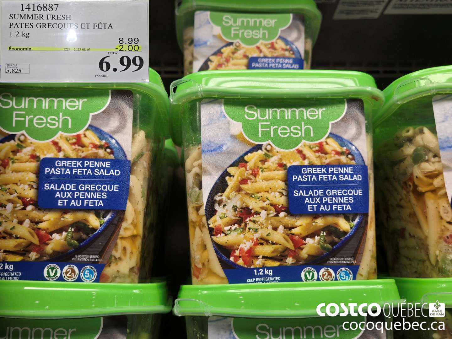 1416887 SUMMER FRESH PATES GRECOUFS ET FETA  ($2.00 INSTANT SAVINGS EXPIRES ON 2025-08-03) $6.99