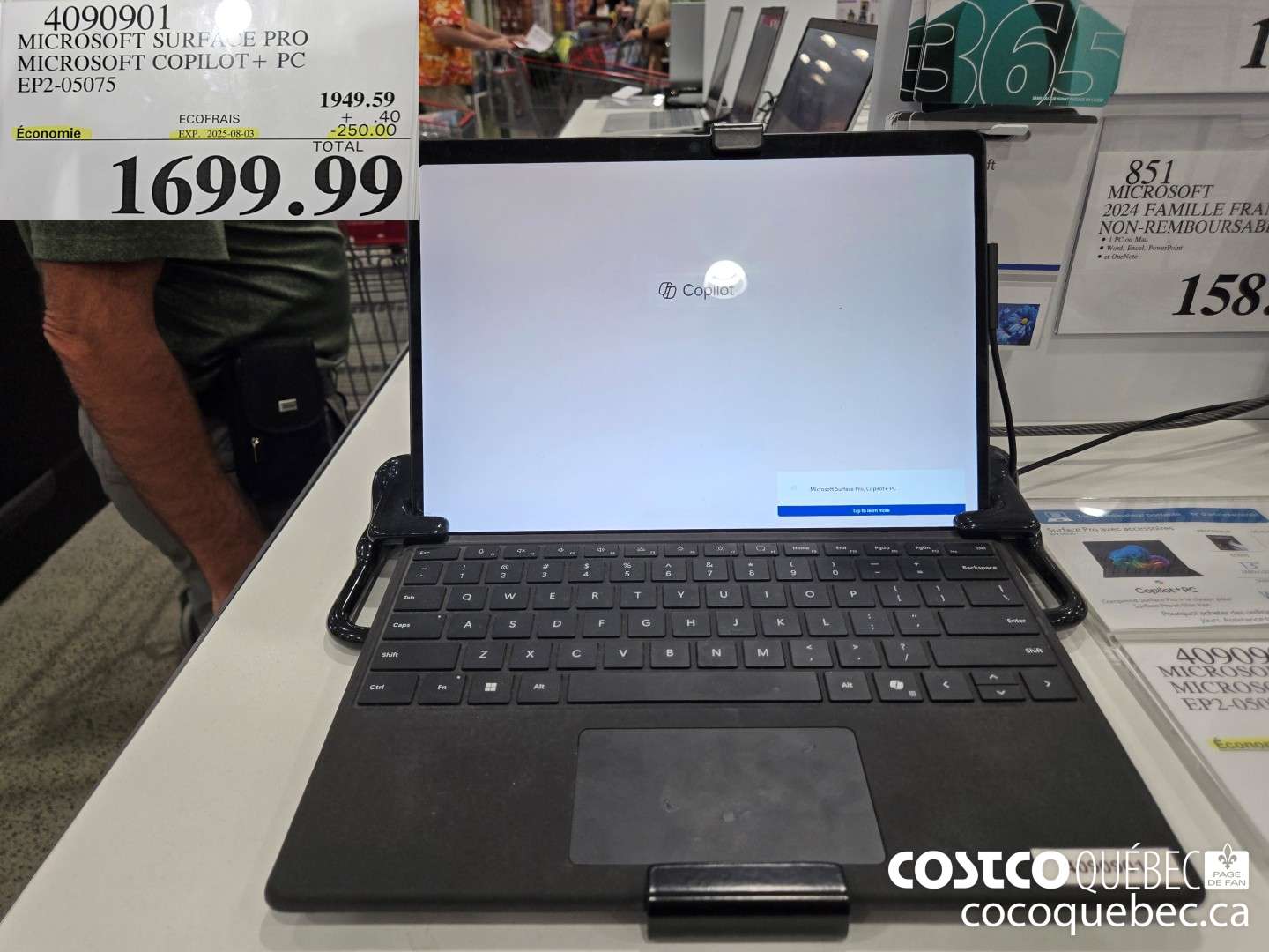 4090901 SURFACE PRO BUNDLE MICROSOFT COPILOT + PC EP2-05075  ($250.00 INSTANT SAVINGS EXPIRES ON 2025-08-03) $1699.99