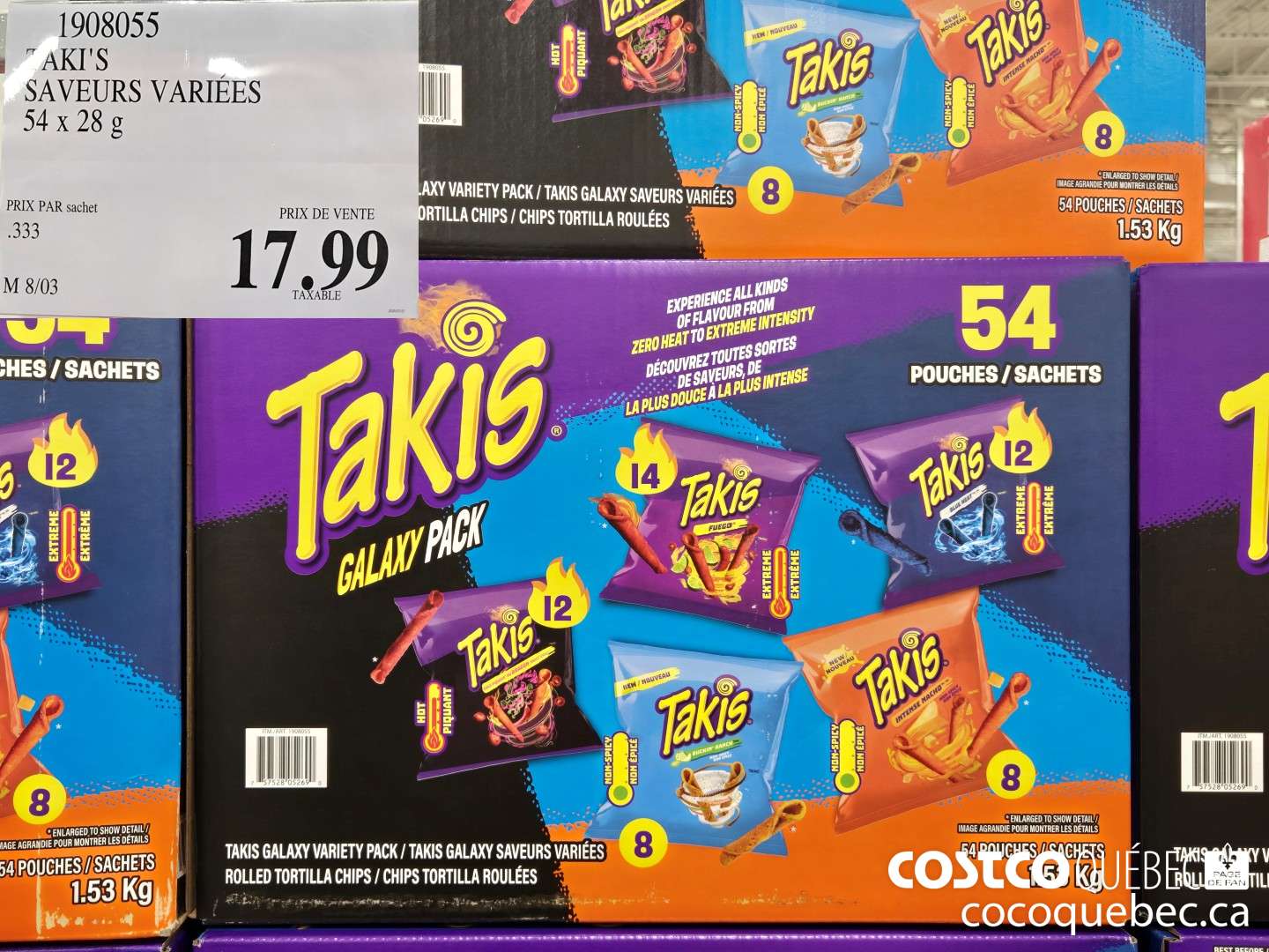 1908055 TAKI'S SAVEURS VARIEES 54 x 28 g  $17.99