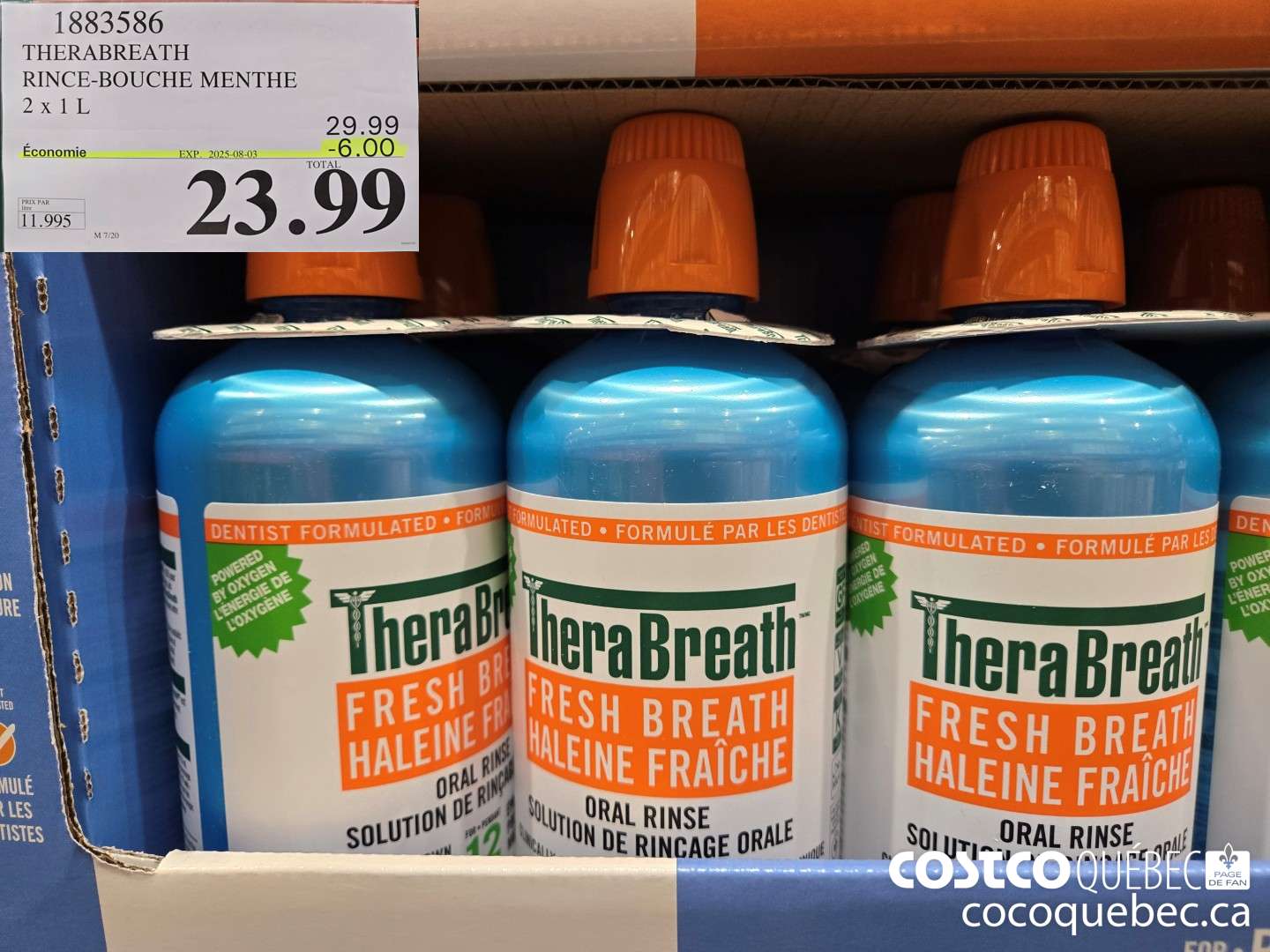 1883586 THERABREATH RINCE-BOUCHE MENTHE  ($6.00 INSTANT SAVINGS EXPIRES ON 2025-08-03) $23.99