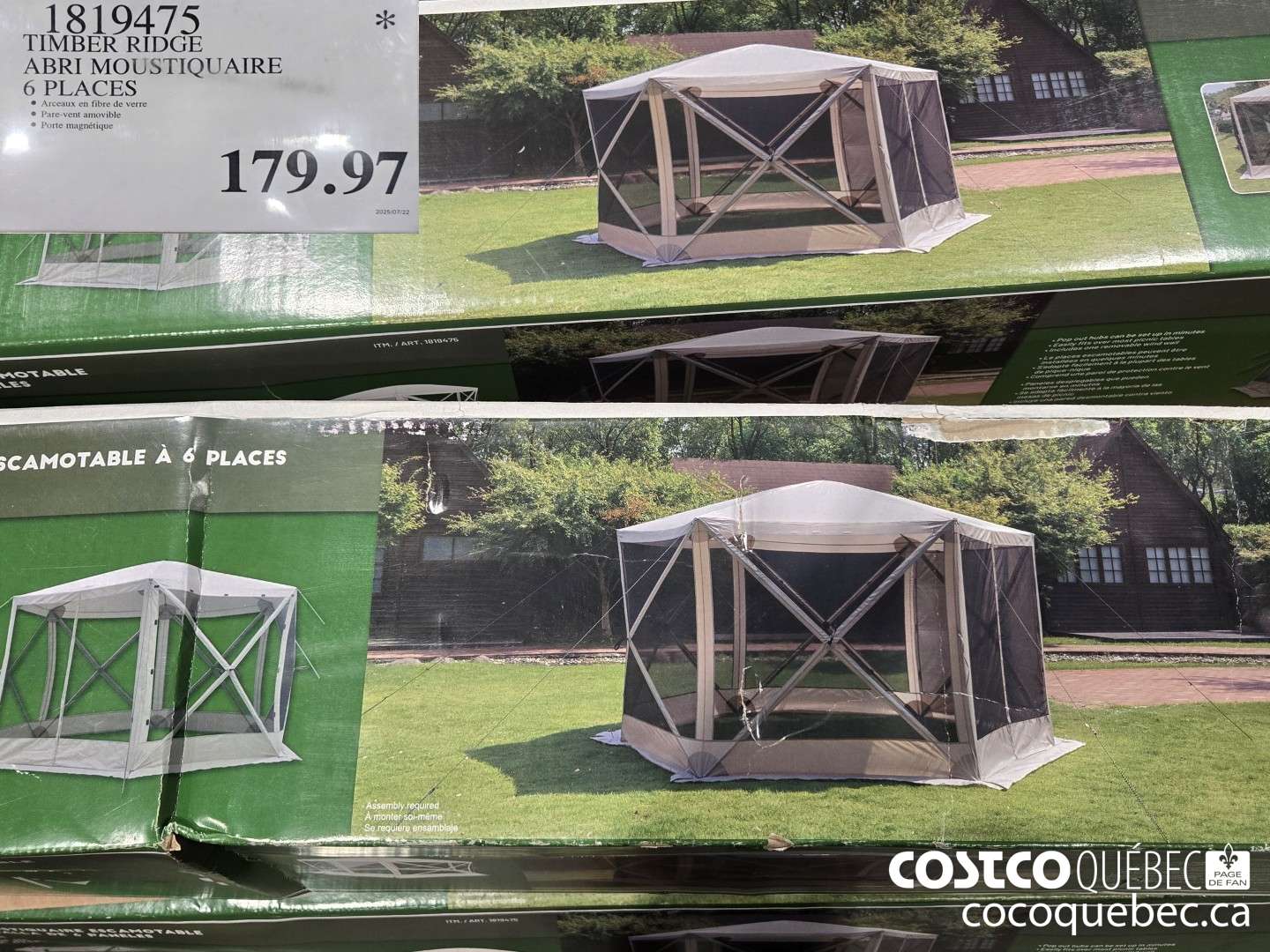 1819475 TIMBER RIDGE ABRI MOUSTIQUAIRE 6 PLACES  $179.97
