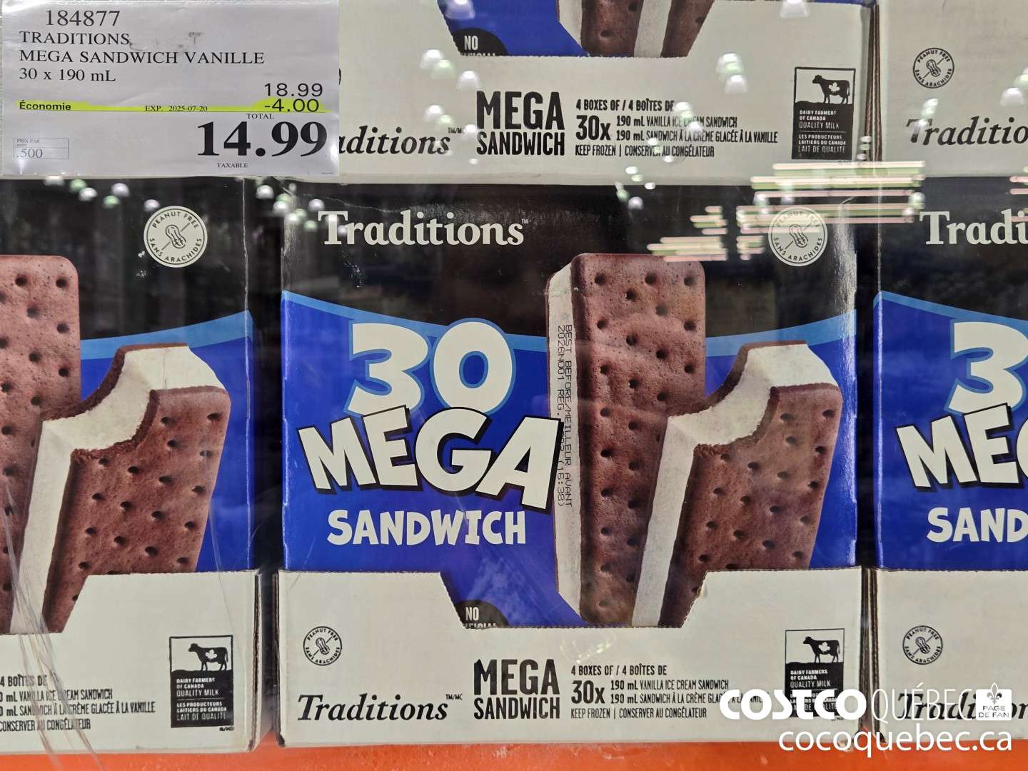 184877 TRADITIONS MEGA SANDWICH VANILLE 30 x 190 mL  ($4.00 INSTANT SAVINGS EXPIRES ON 2025-07-20) $14.99