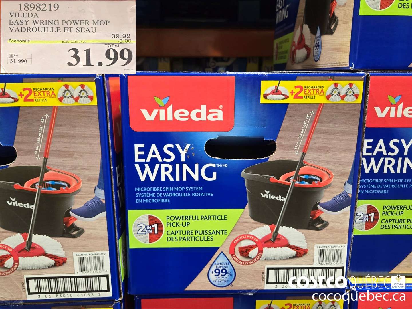 1898219 VILEDA EASY WRING POWER MOP VADROUILLE ET SEAU  ($8.00 INSTANT SAVINGS EXPIRES ON 2025-06-15) $31.99