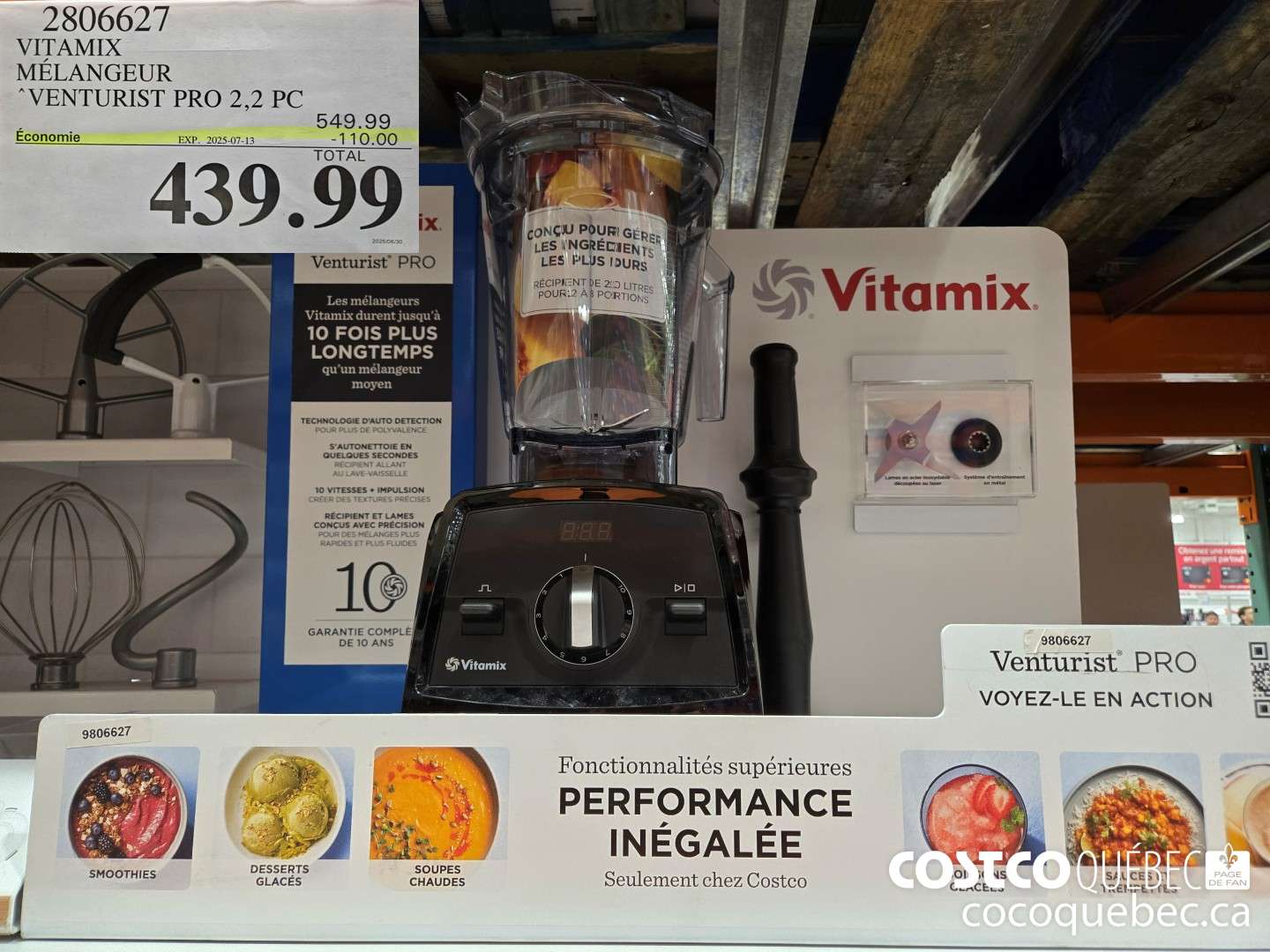 2806627 VITAMIX MELANGEUR VENTURIST PRO  ($110.00 INSTANT SAVINGS EXPIRES ON 2025-07-13) $439.99