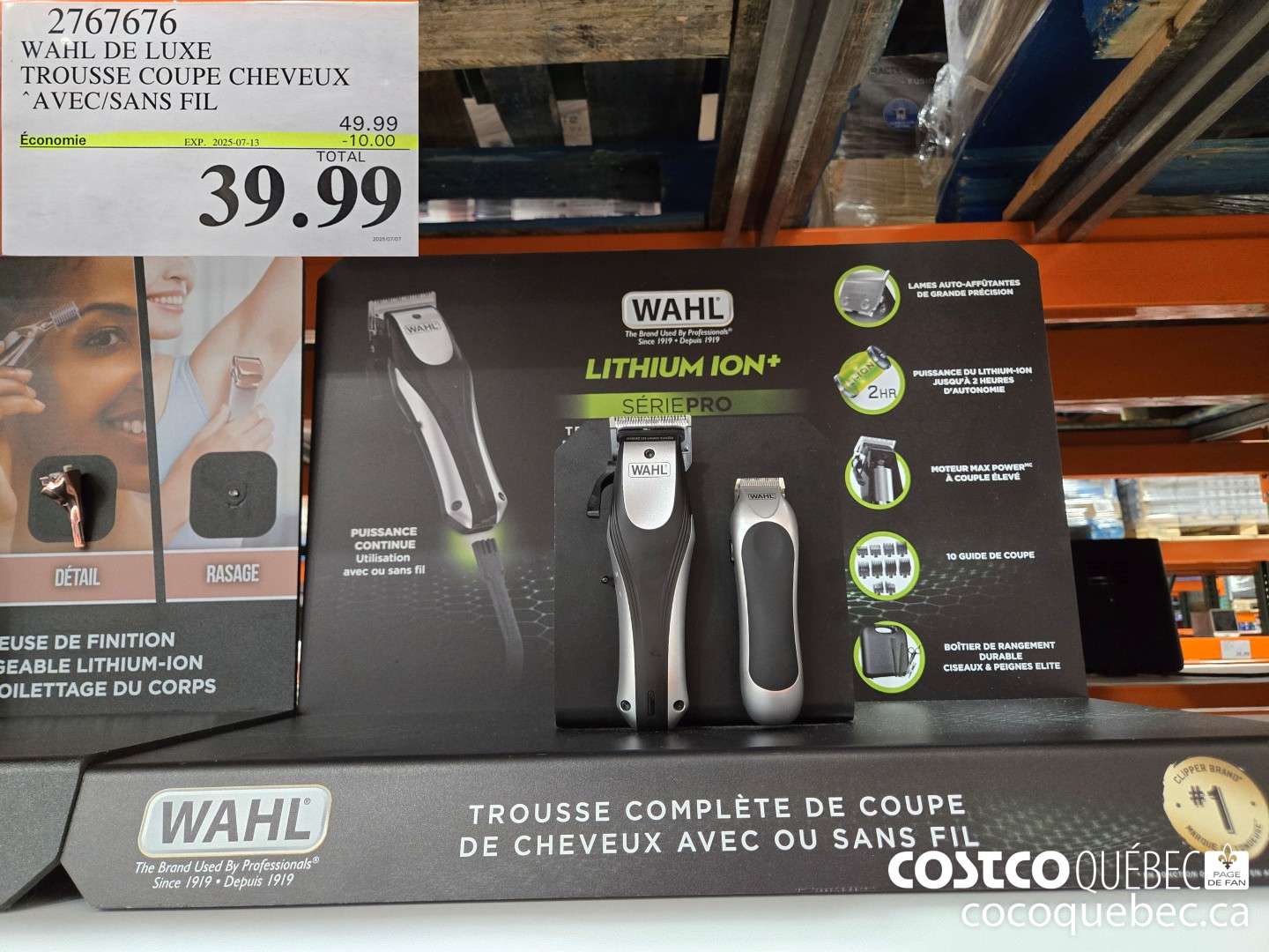 2767676 WAHL DE LUXE TROUSSE COUPE CHEVEUX ‘AVEC/SANS FIL  ($10.00 INSTANT SAVINGS EXPIRES ON 2025-07-13) $39.99