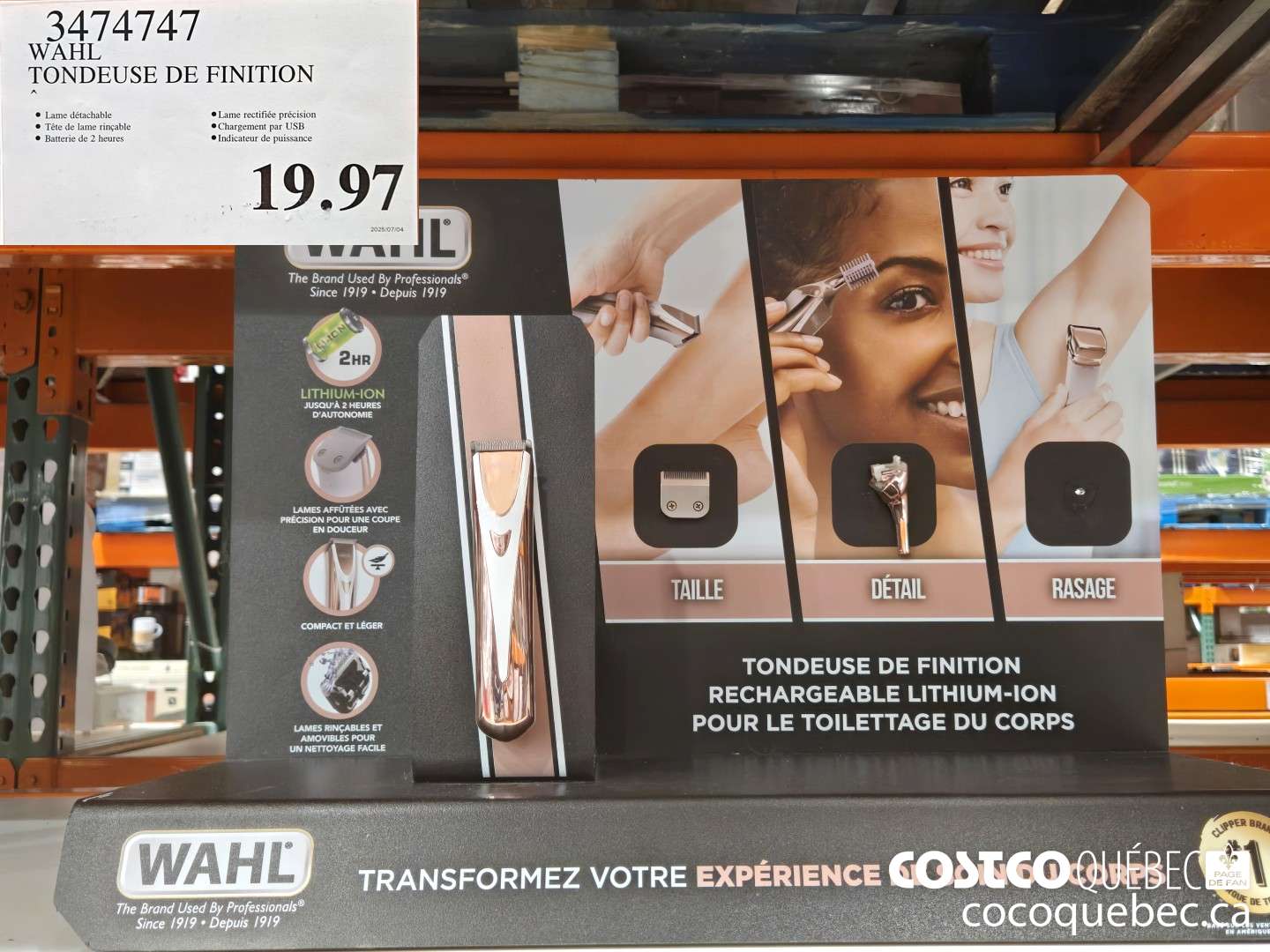 3474747 WAHL TONDEUSE DE FINITION  $19.97
