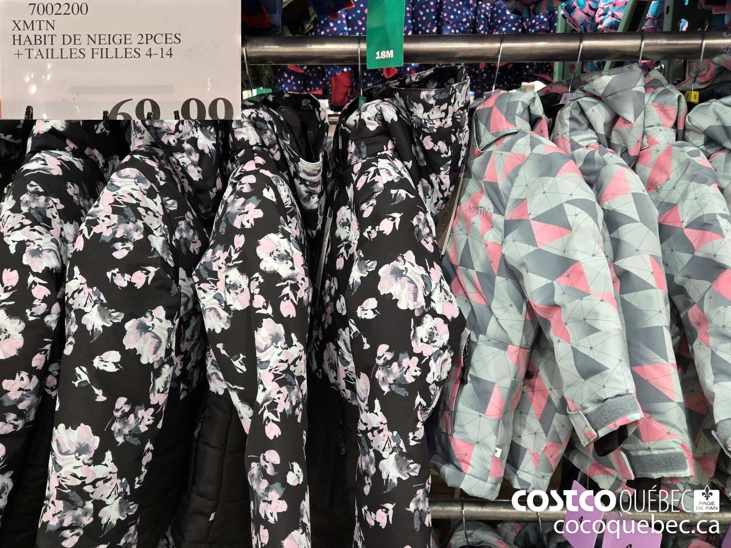 7002200 XMTN HABIT DE NEIGE 2PCES +TAILLES FILLES 4-14  $69.99