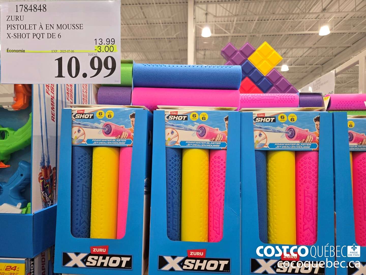 1784848 ZURU PISTOLET A EN MOUSSE X-SHOT PQT DE 6  ($3.00 INSTANT SAVINGS EXPIRES ON 2025-07-06) $10.99