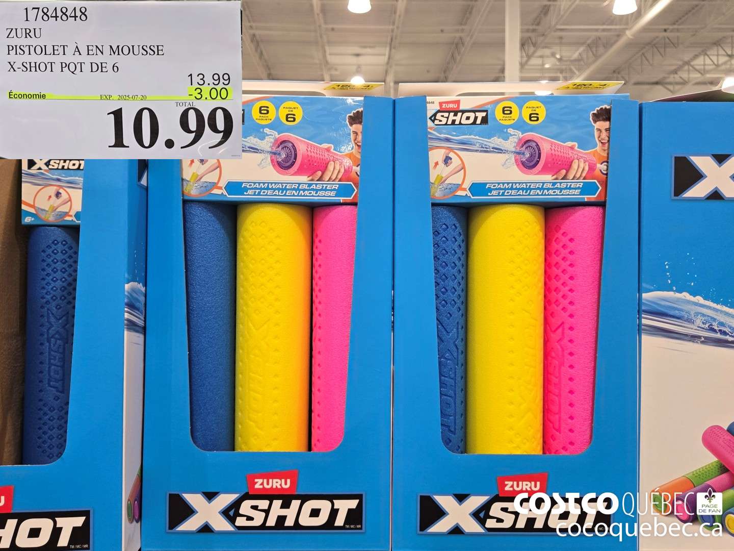 1784848 ZURU PISTOLET A EN MOUSSE X-SHOT PQT DE 6  ($3.00 INSTANT SAVINGS EXPIRES ON 2025-07-20) $10.99
