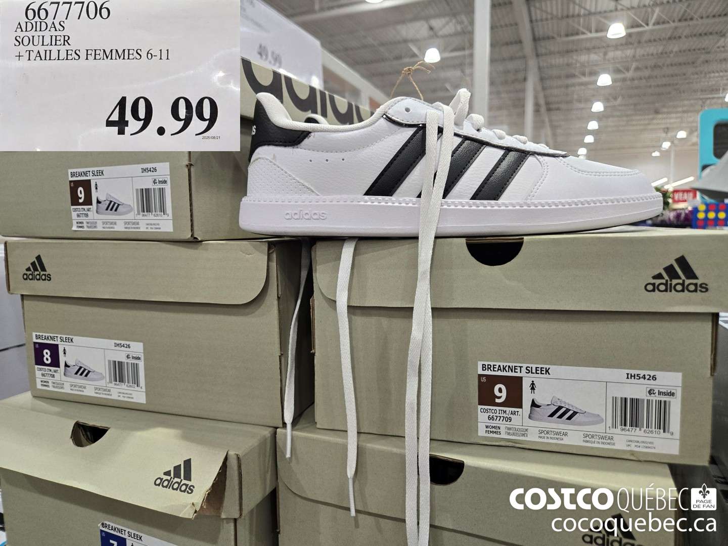6677706 ADIDAS SOULIER +TAILLES FEMMES 6-11  $49.99