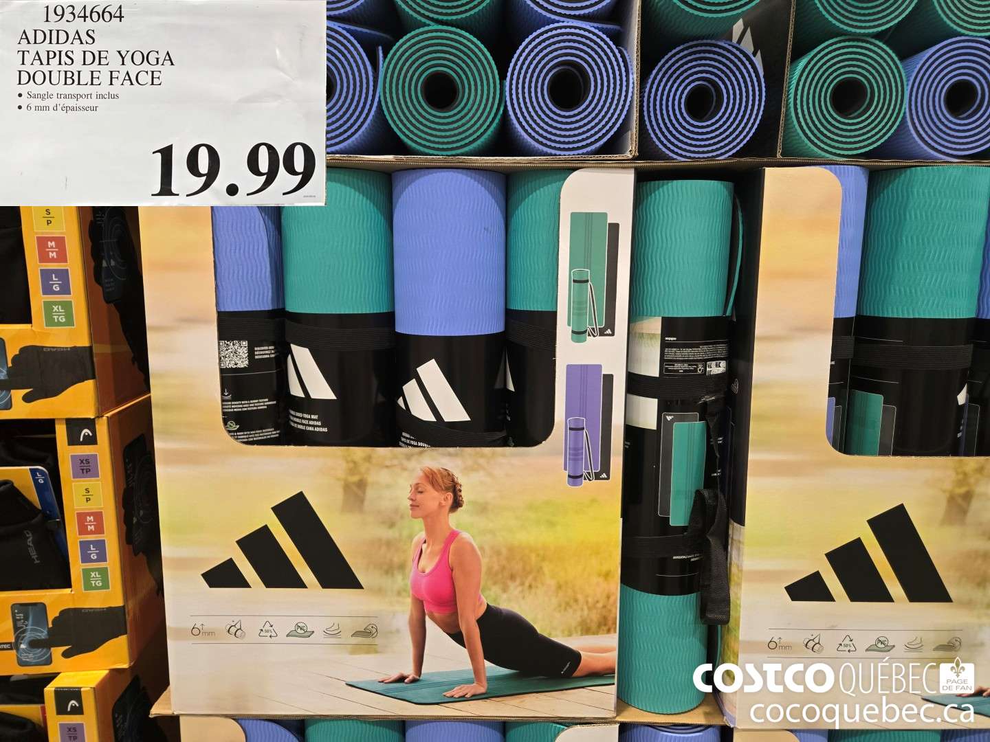 1934664 ADIDAS TAPIS DE YOGA DOUBLE FACE  $19.99