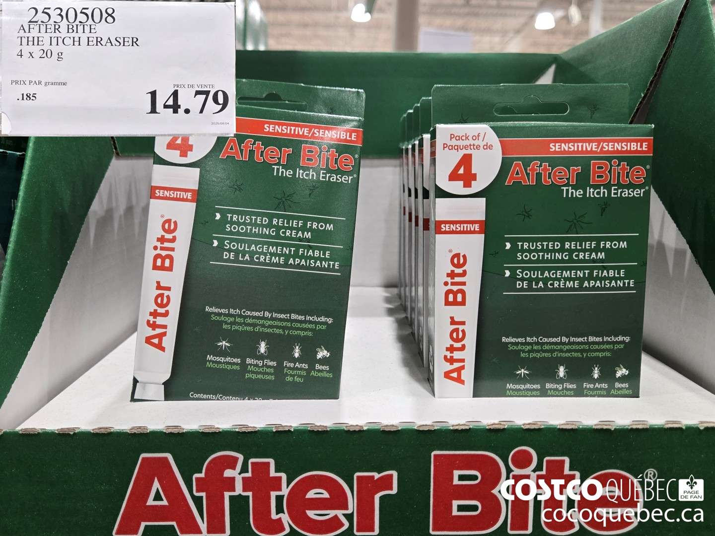 2530508 AFTERBITE Paquet de 4 $14.79